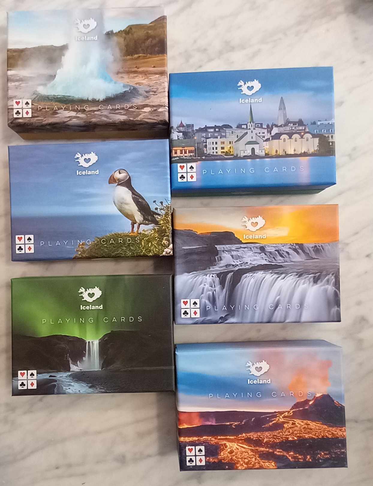 Playing cards with icelandic environments