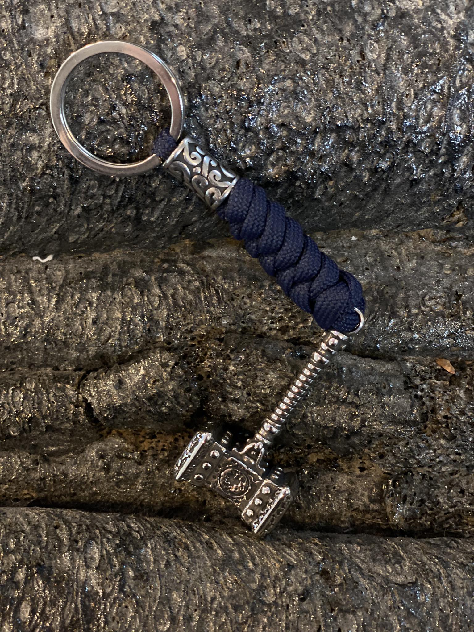 Silver Keychain  Thor Hammer