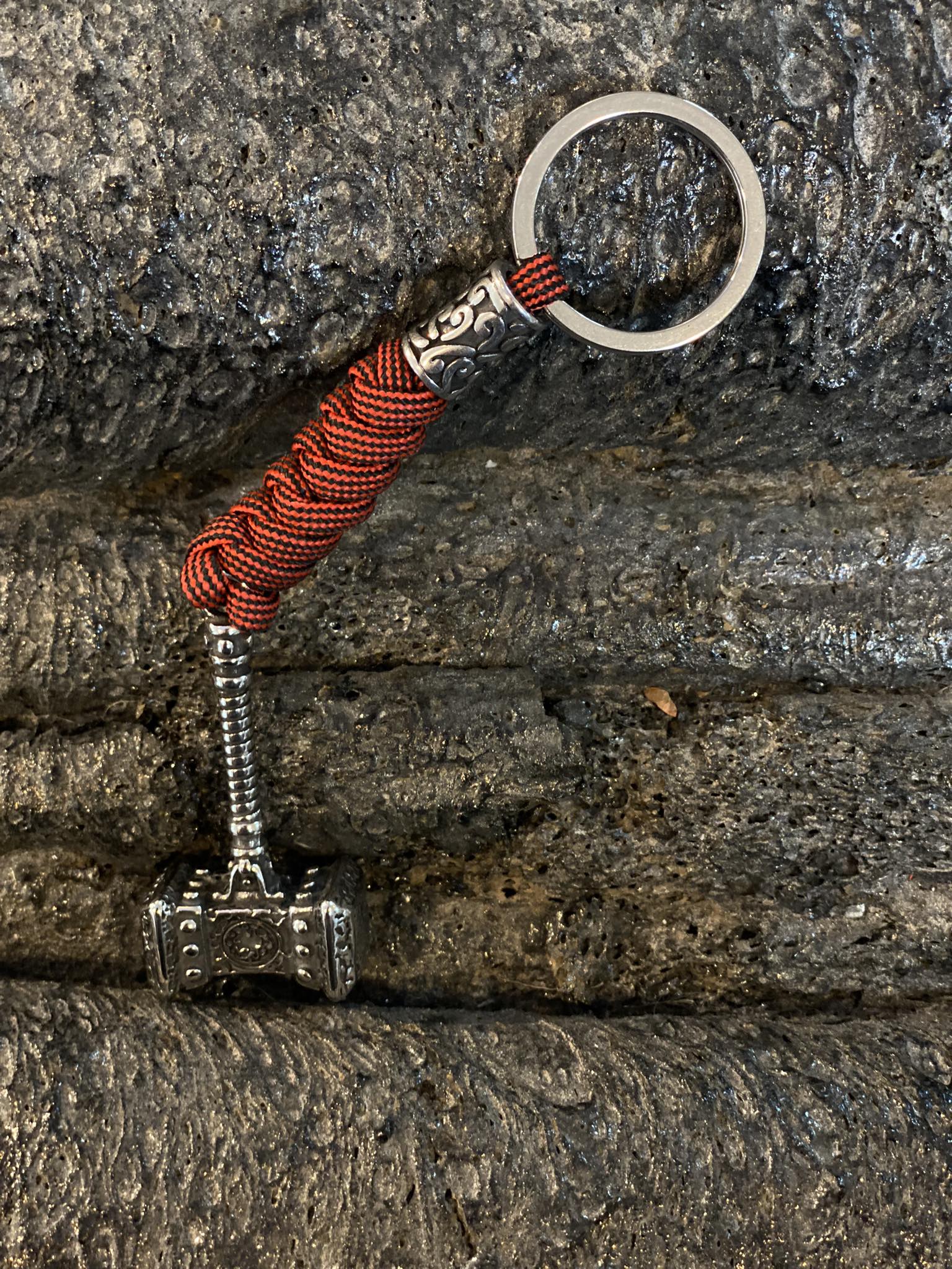 Silver Keychain  Thor Hammer