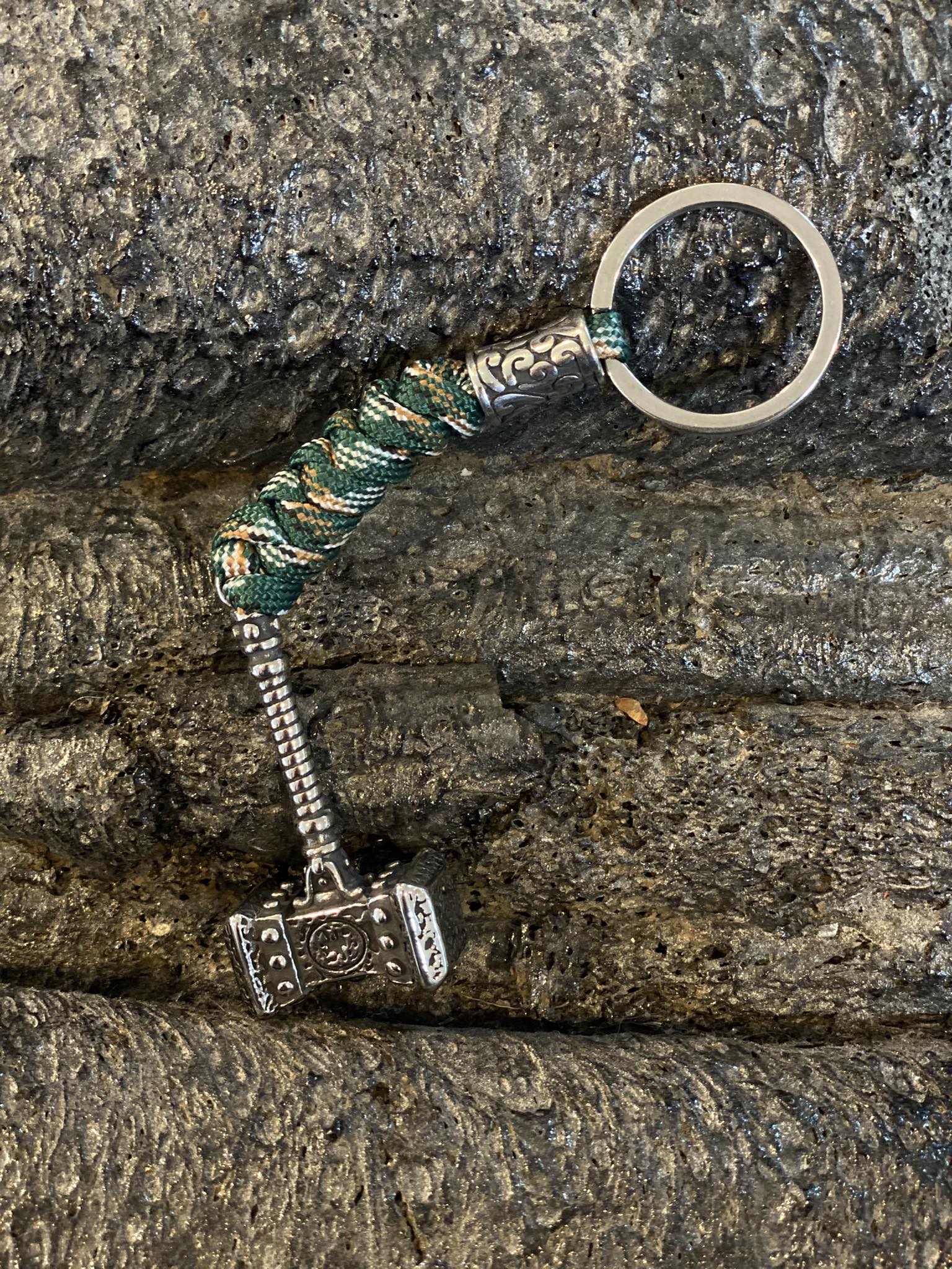 Silver Keychain  Thor Hammer