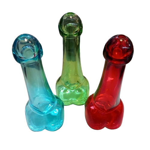 Penis glass vase in different colors