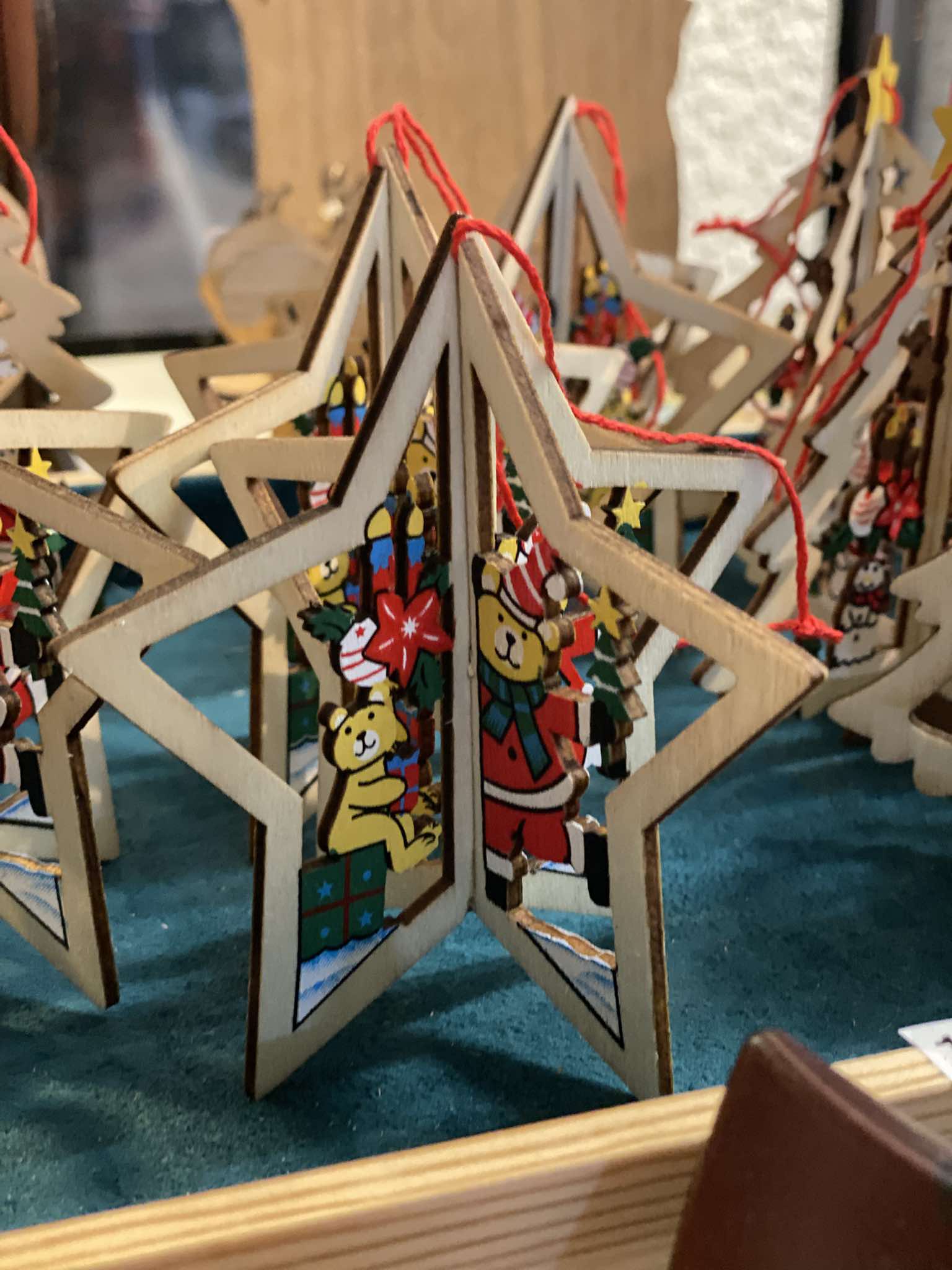 3D Wood Christmas Ornaments with different design
