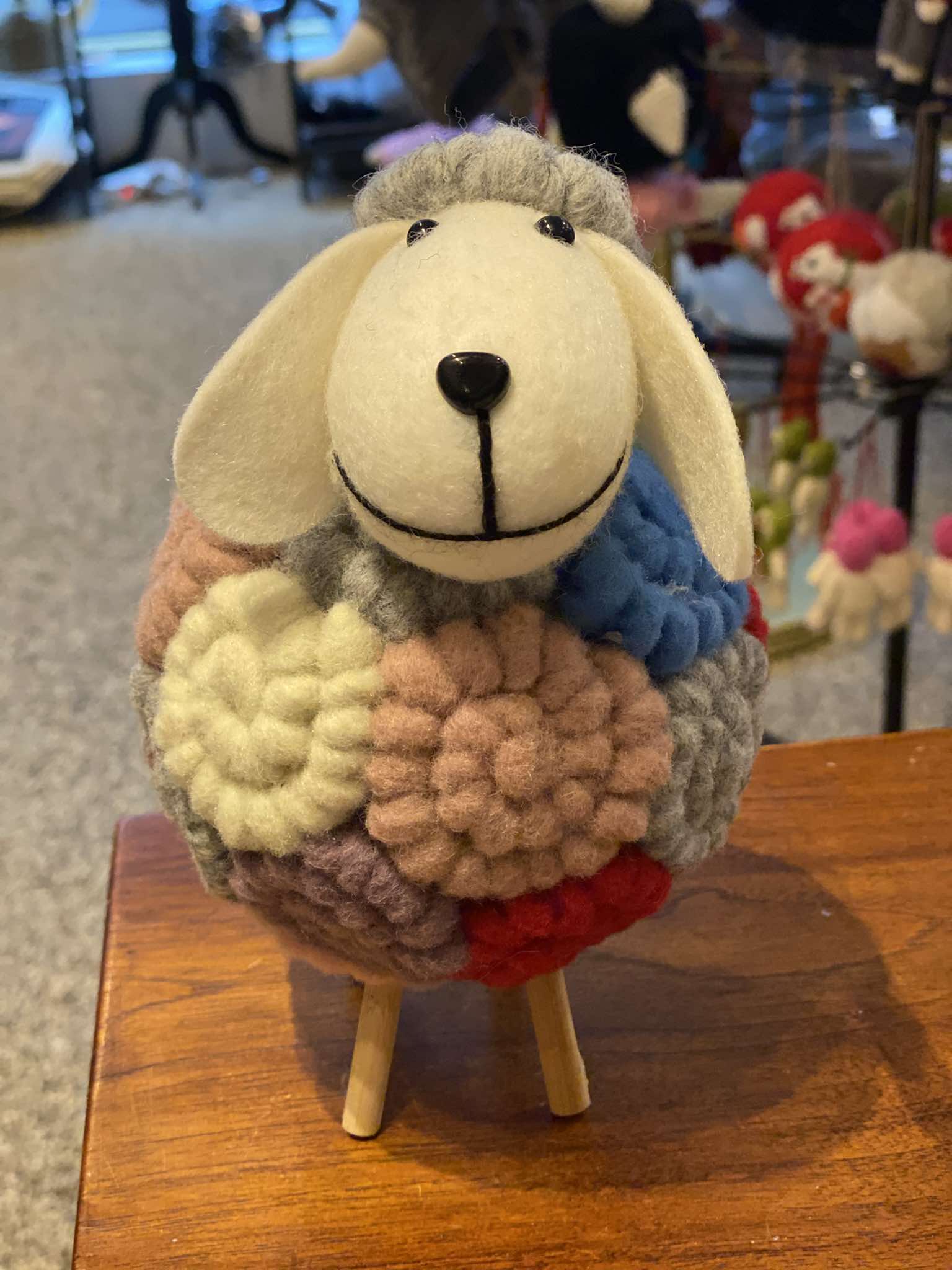 Felted wool sheep 