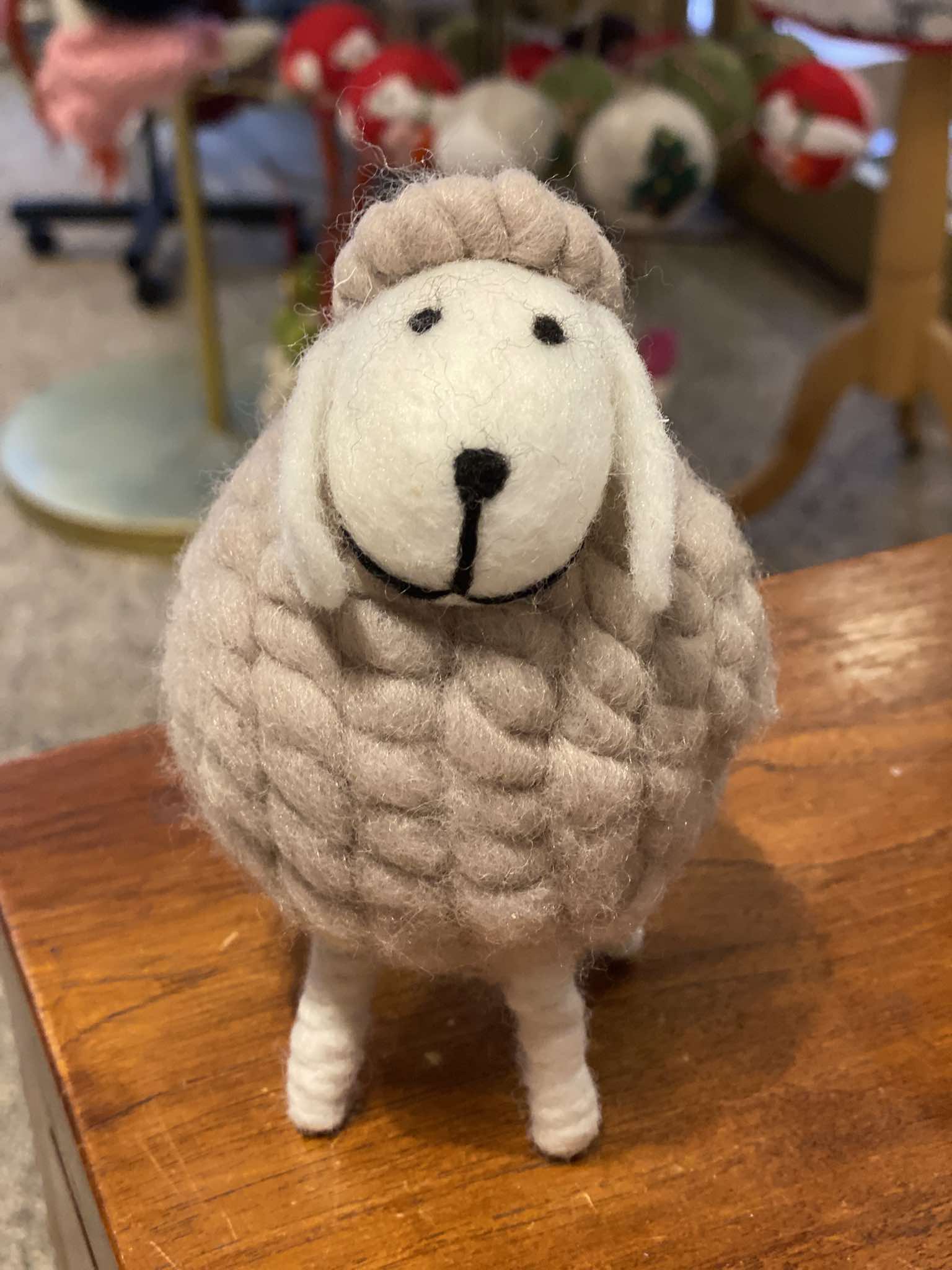 Felted wool sheep