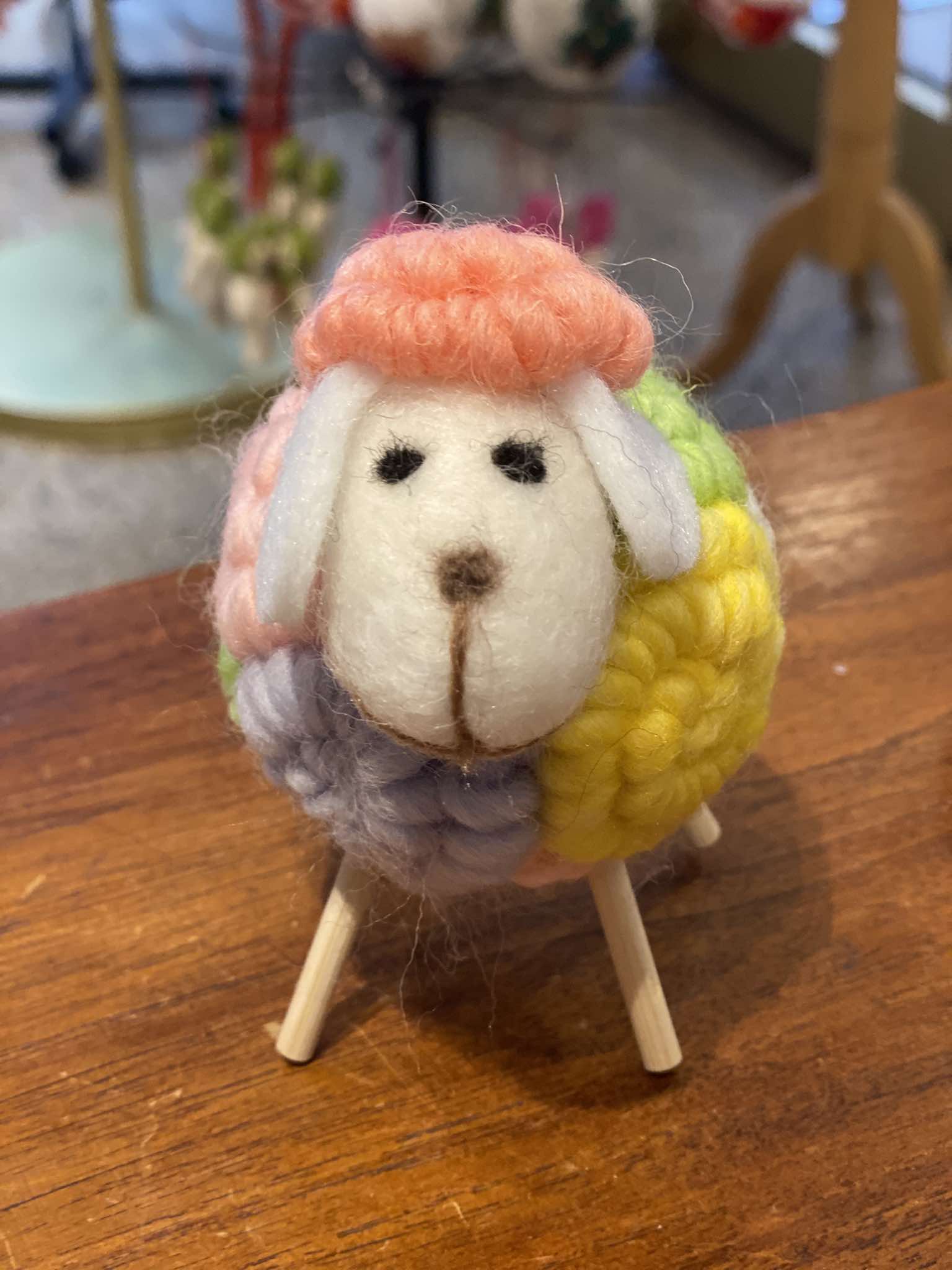 Felted wool sheep 