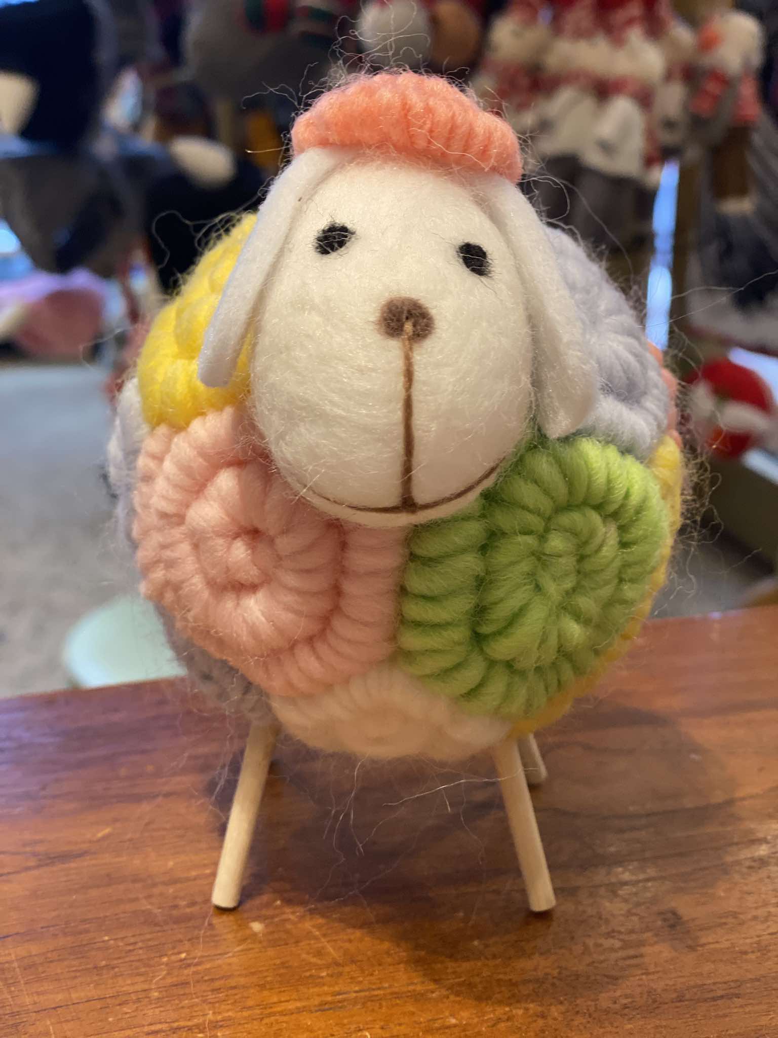 Felted wool sheep 