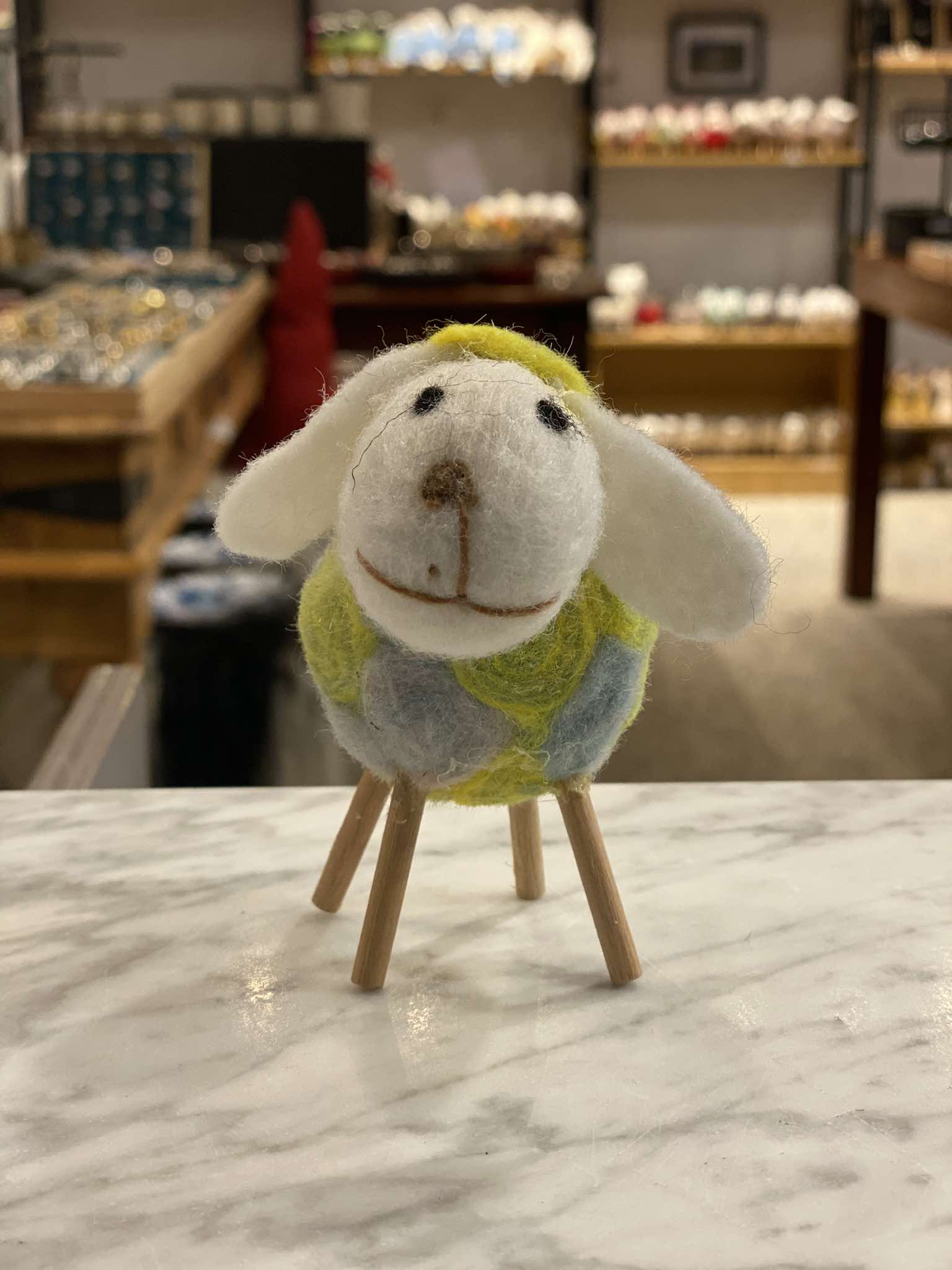 Felted wool sheep