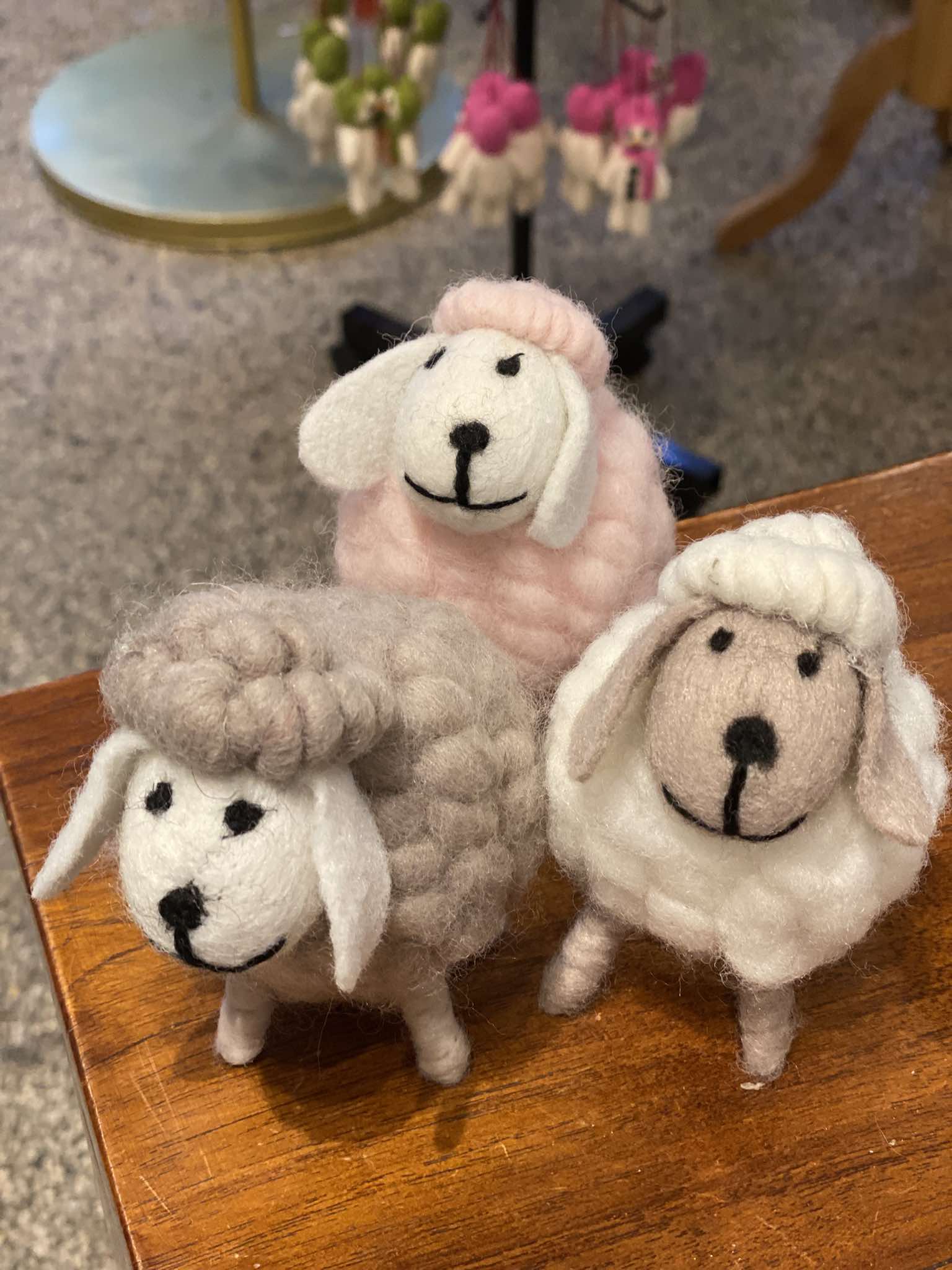 Felted wool sheep