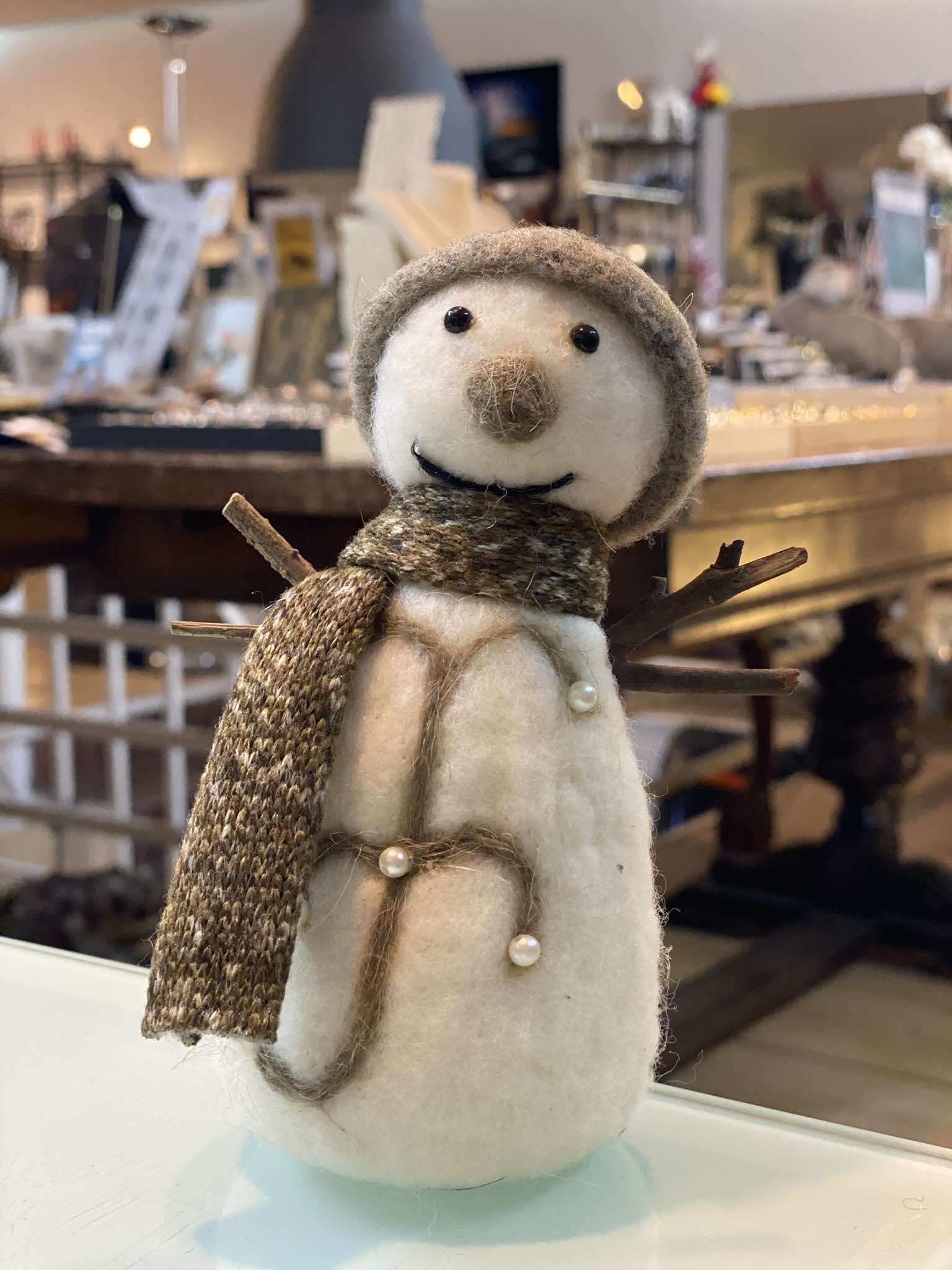 Felted wool snowman 