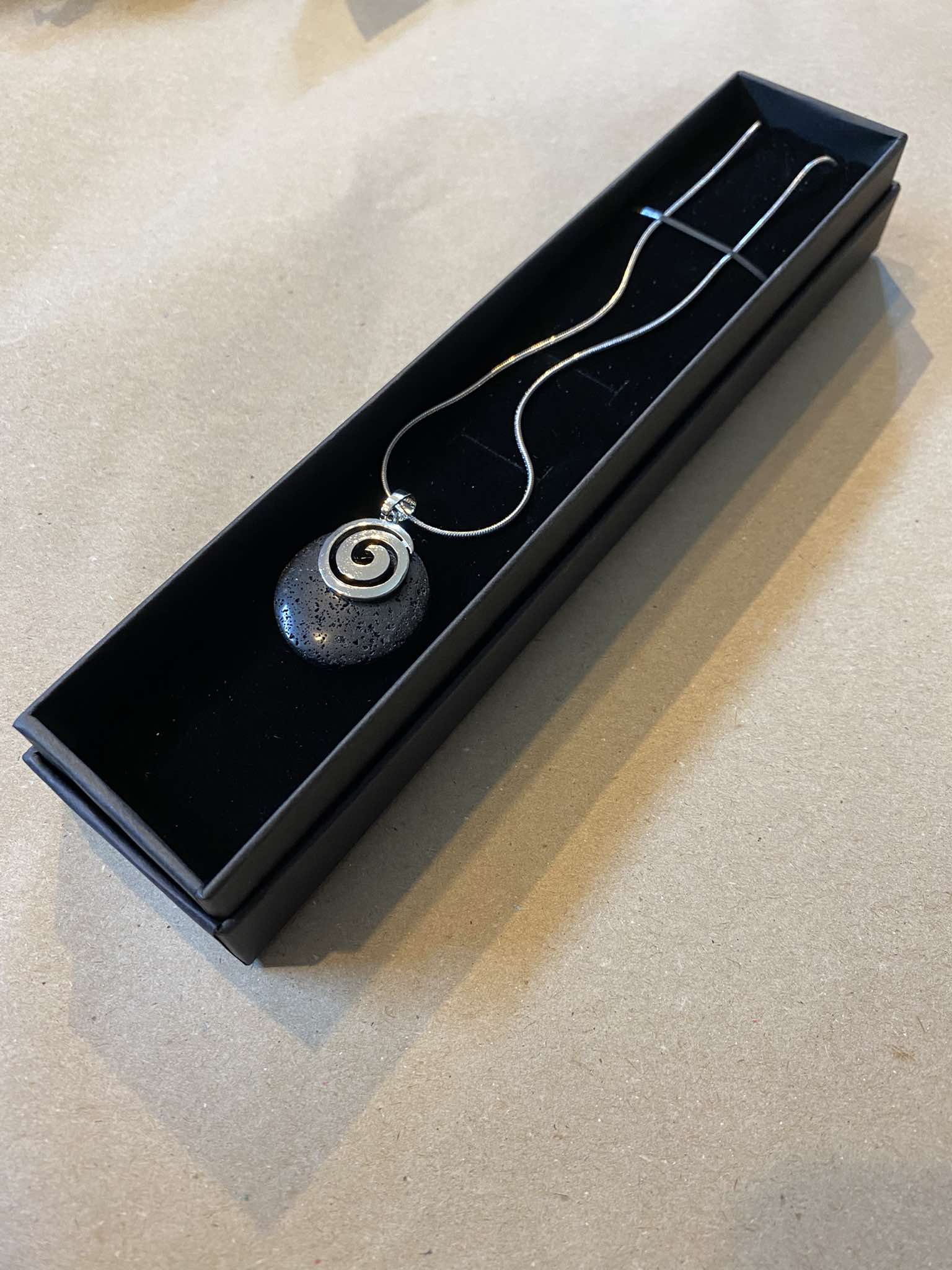 Lava necklce with box