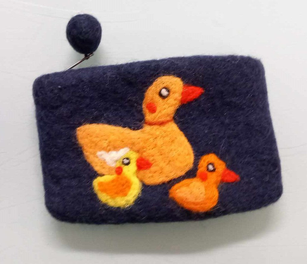 Felted wool small bag with different variants