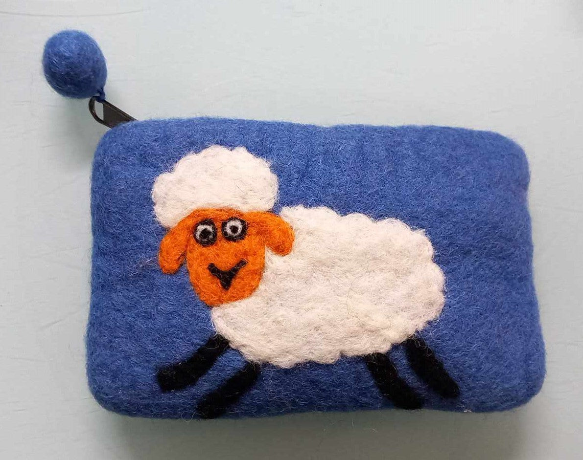 Felted wool small bag with different variants