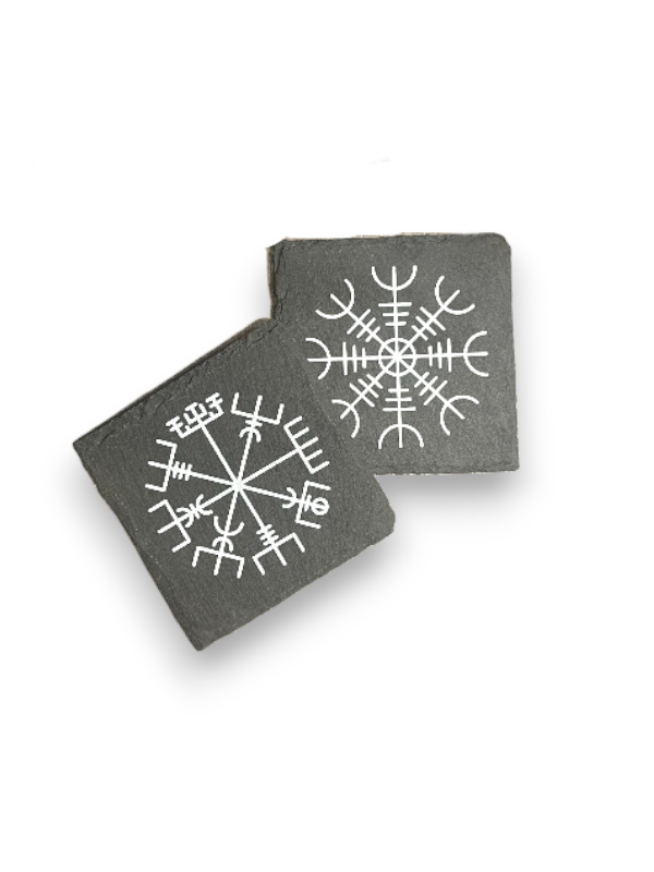 Ceramic Coaster with Icelandic Rune