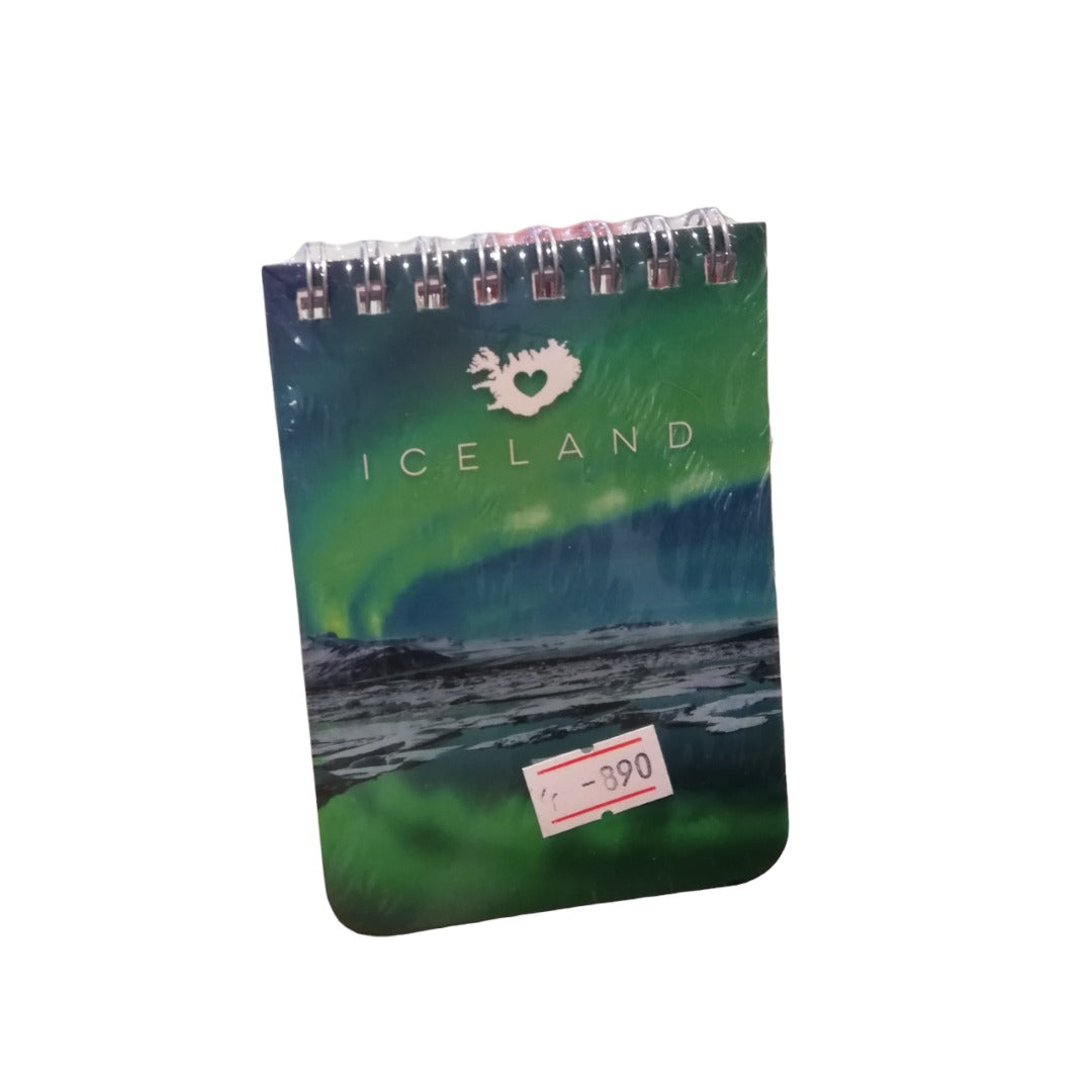 Notebooks in various styles with Icelandic landscapes