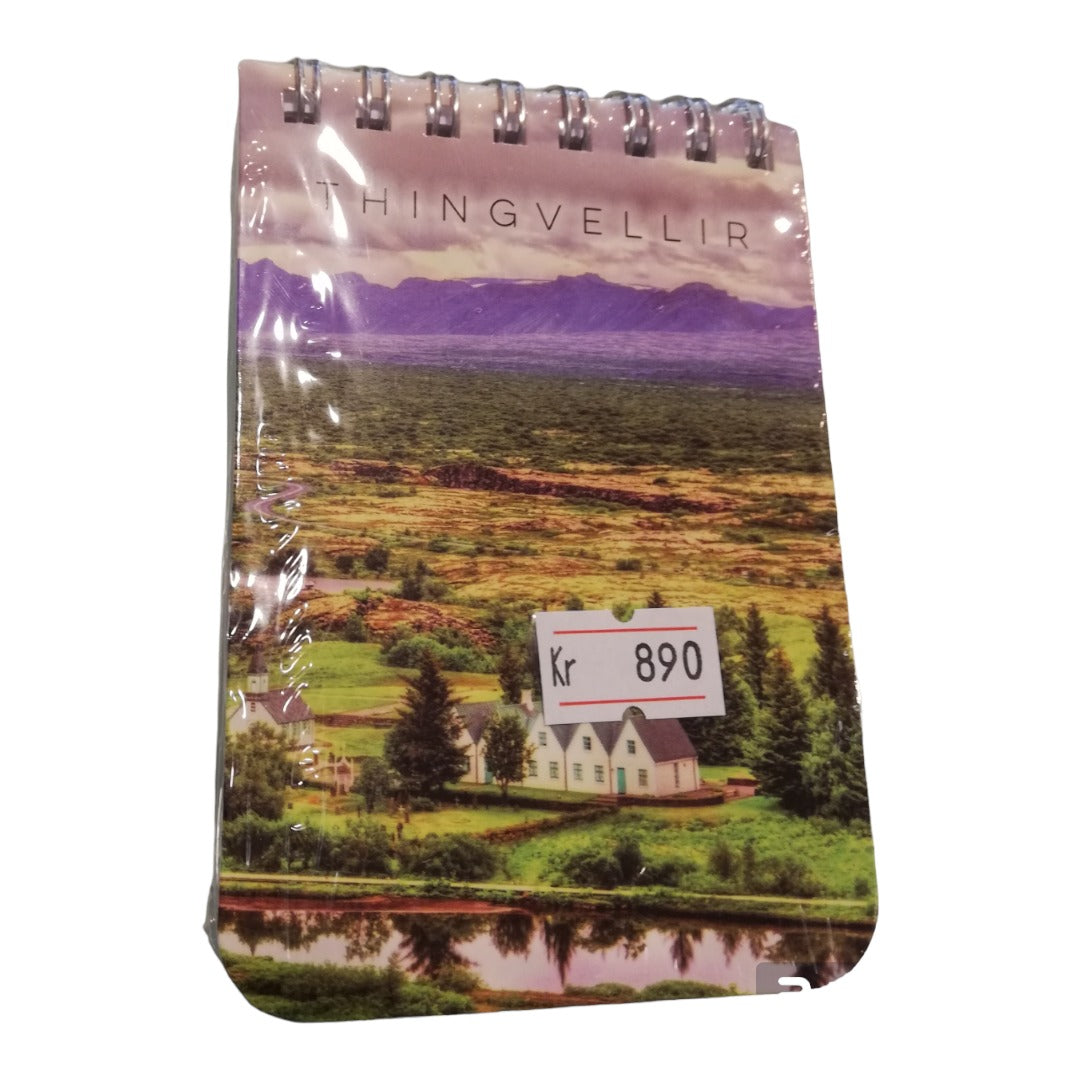 Notebooks in various styles with Icelandic landscapes
