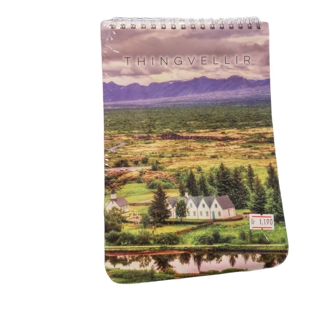 Notebooks in various styles with Icelandic landscapes