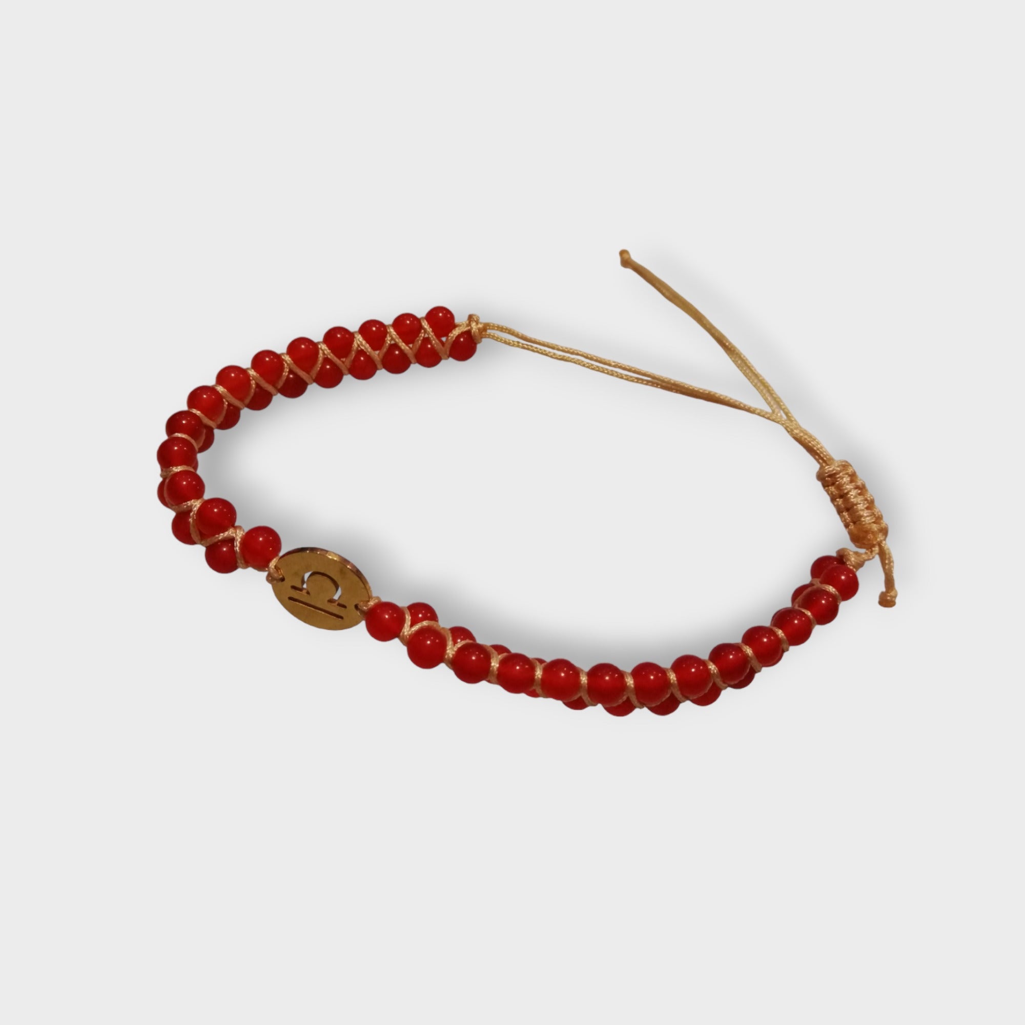 Zodiac sign rope charm bracelet in various shades