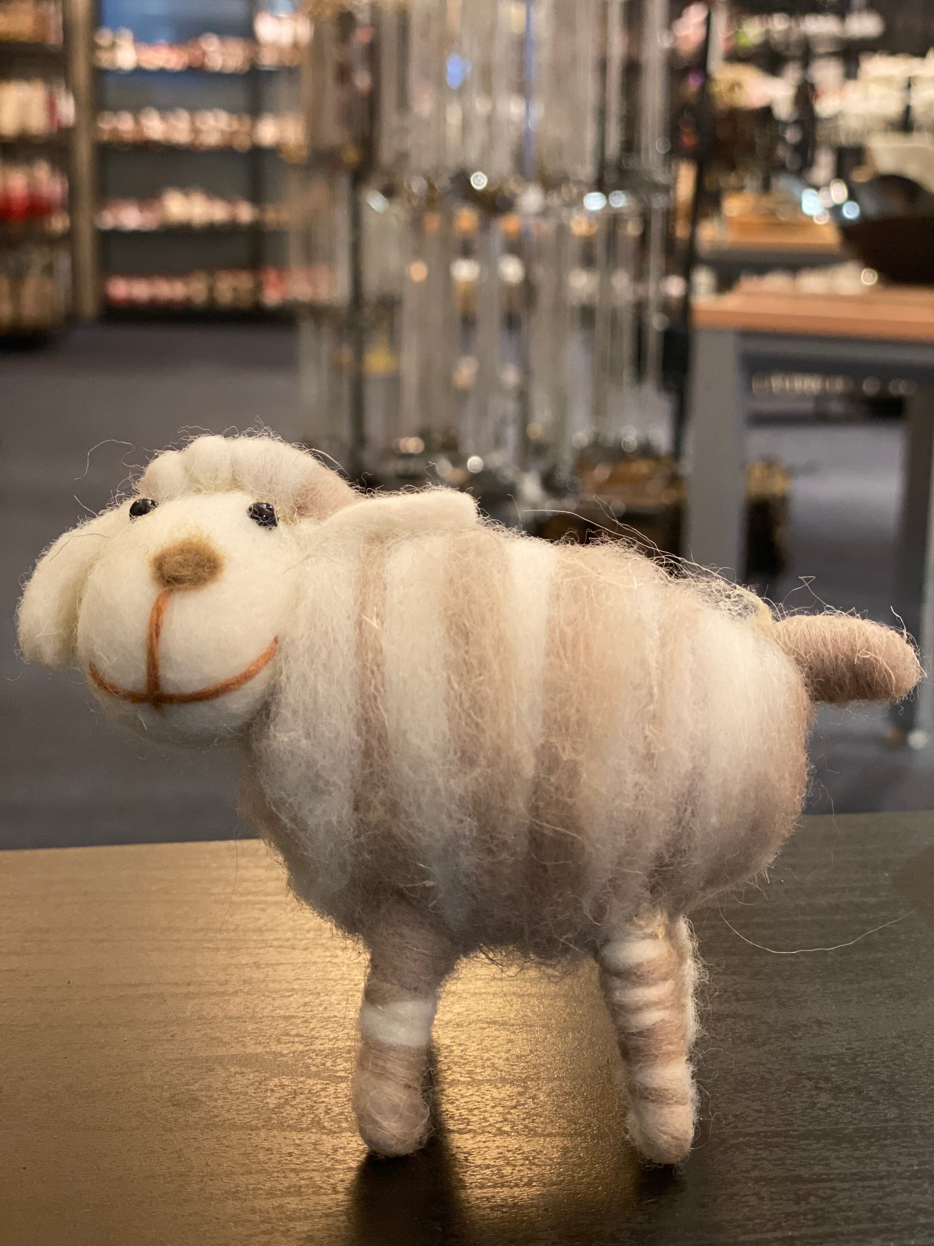 Felted wool sheep 