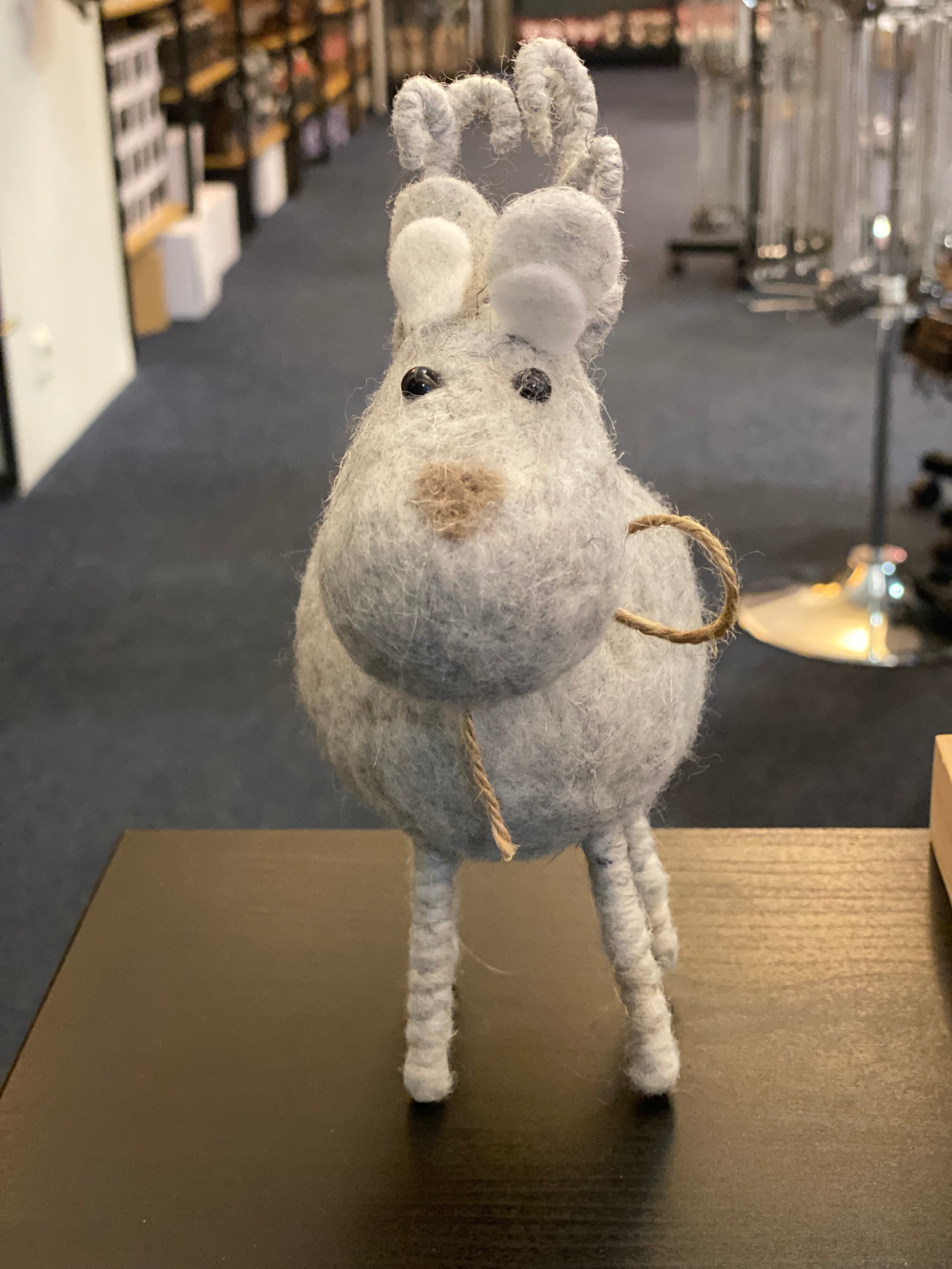 Felted wool reindeer 