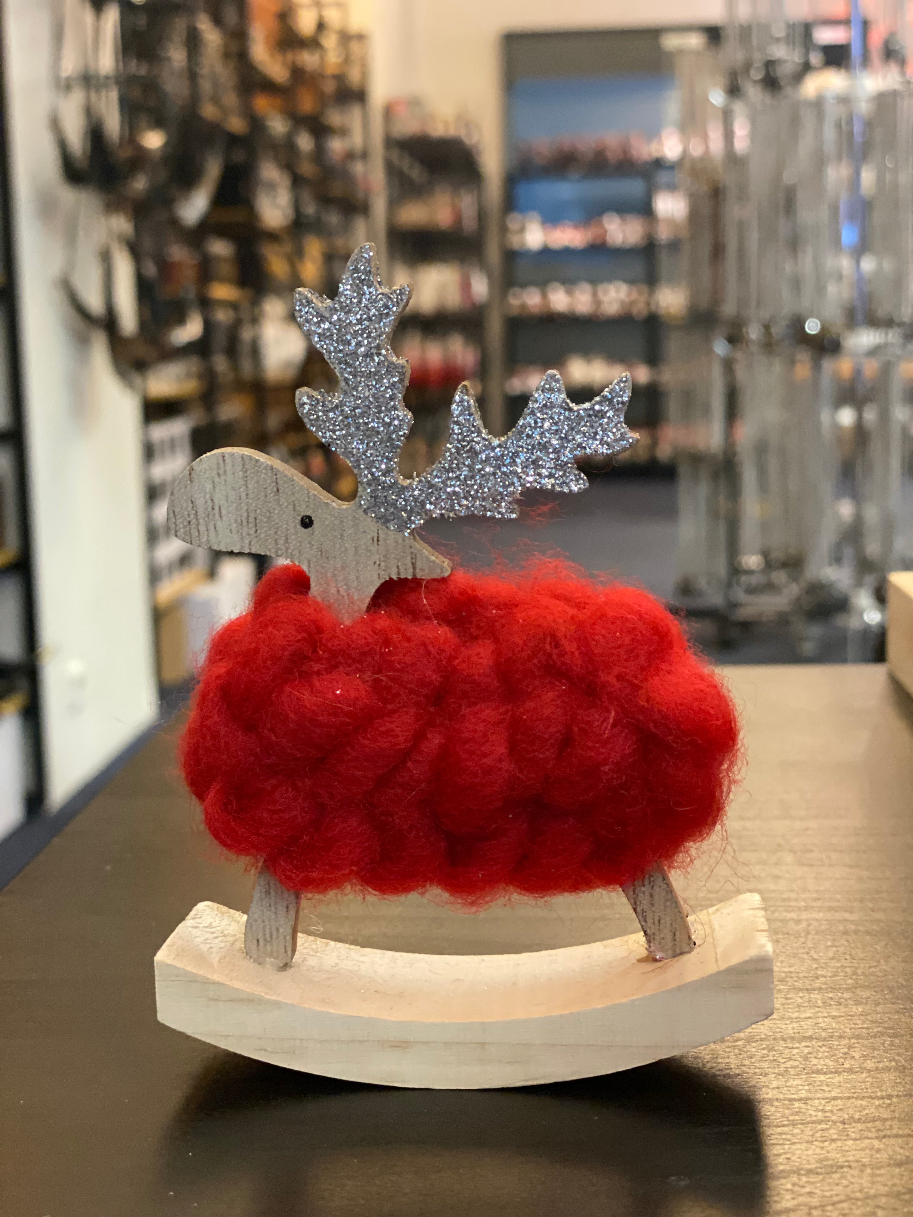 Felted wool reindeer 