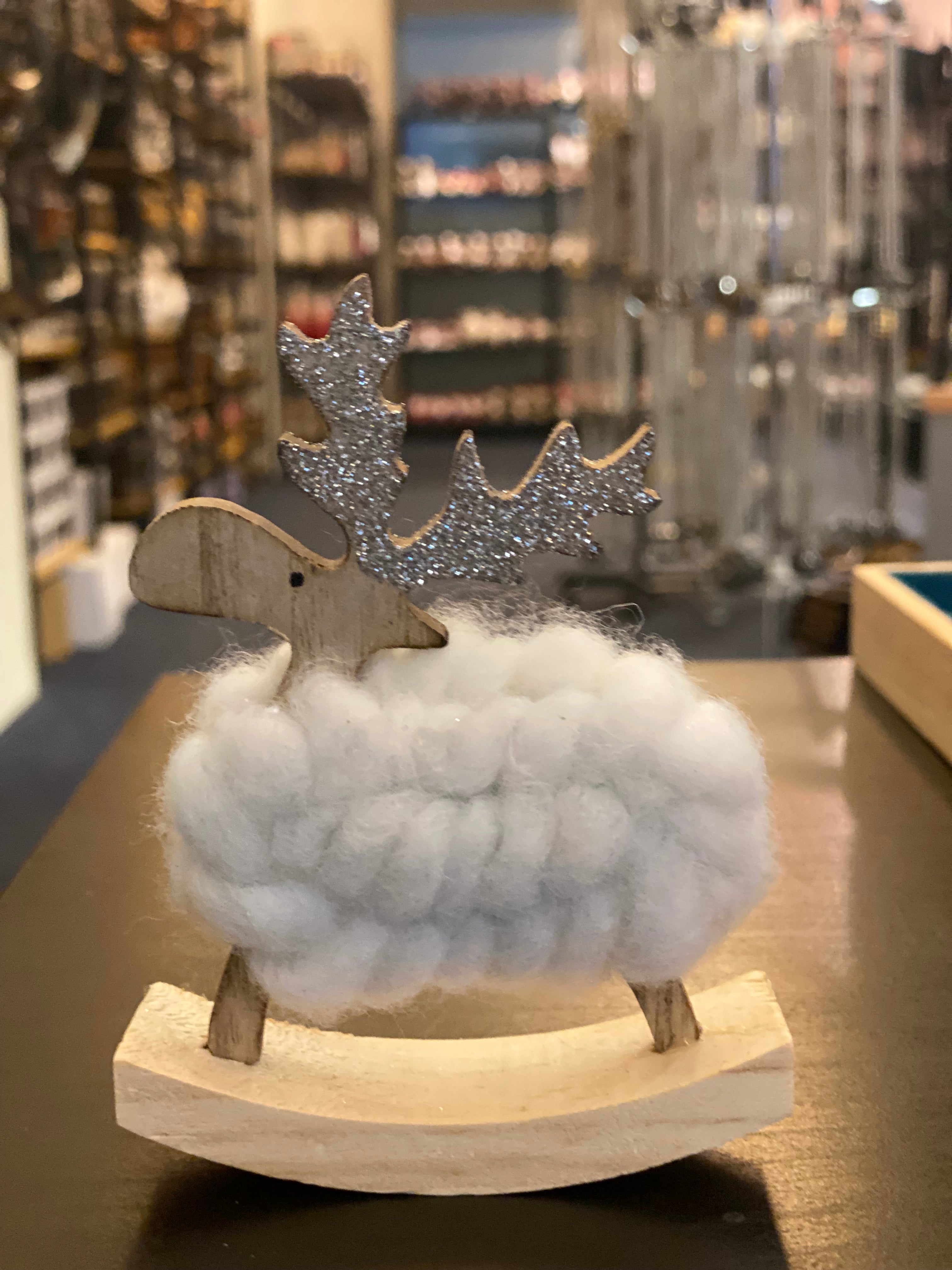 Felted wool reindeer 