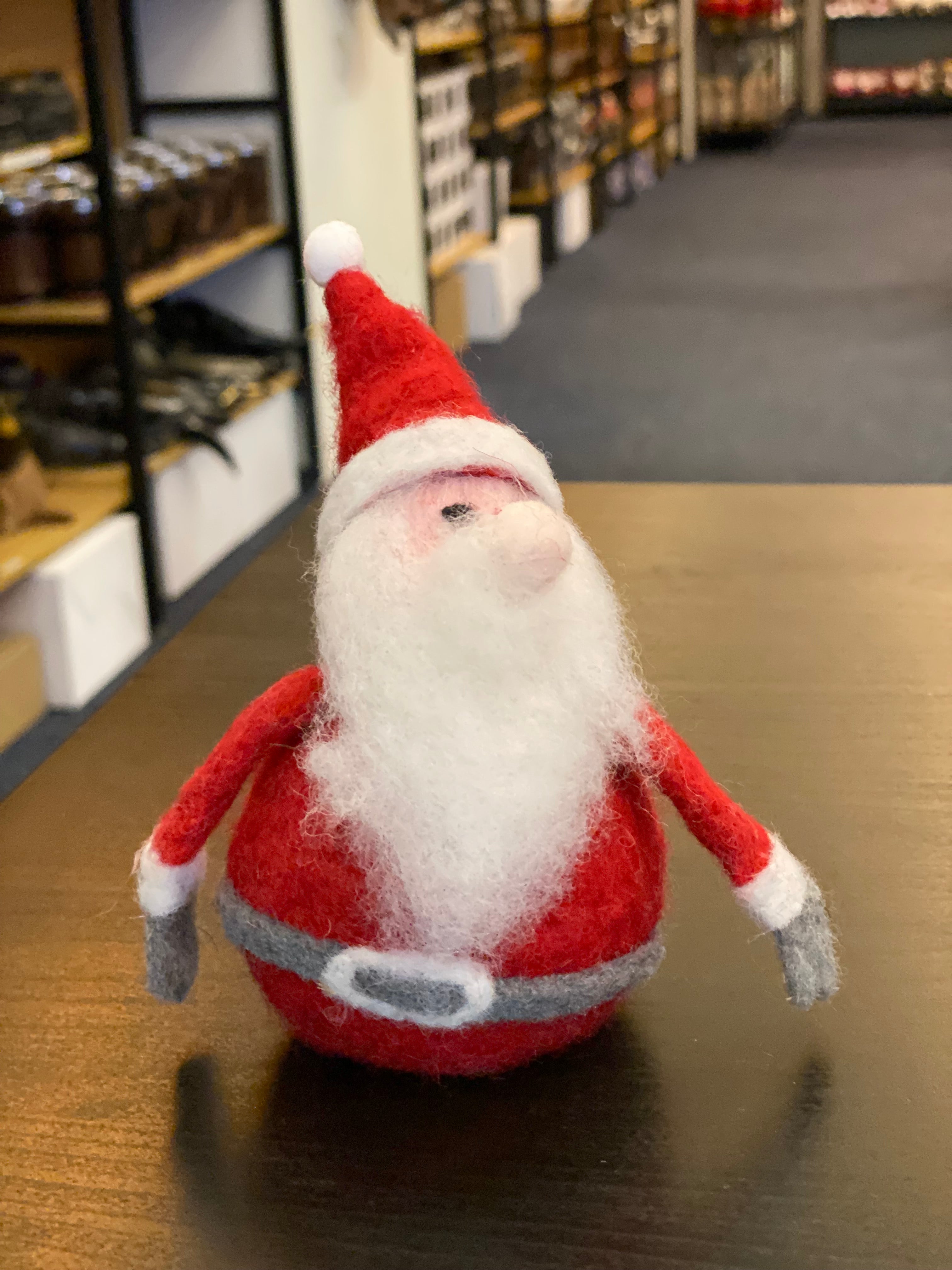 Felted wool Santa Red
