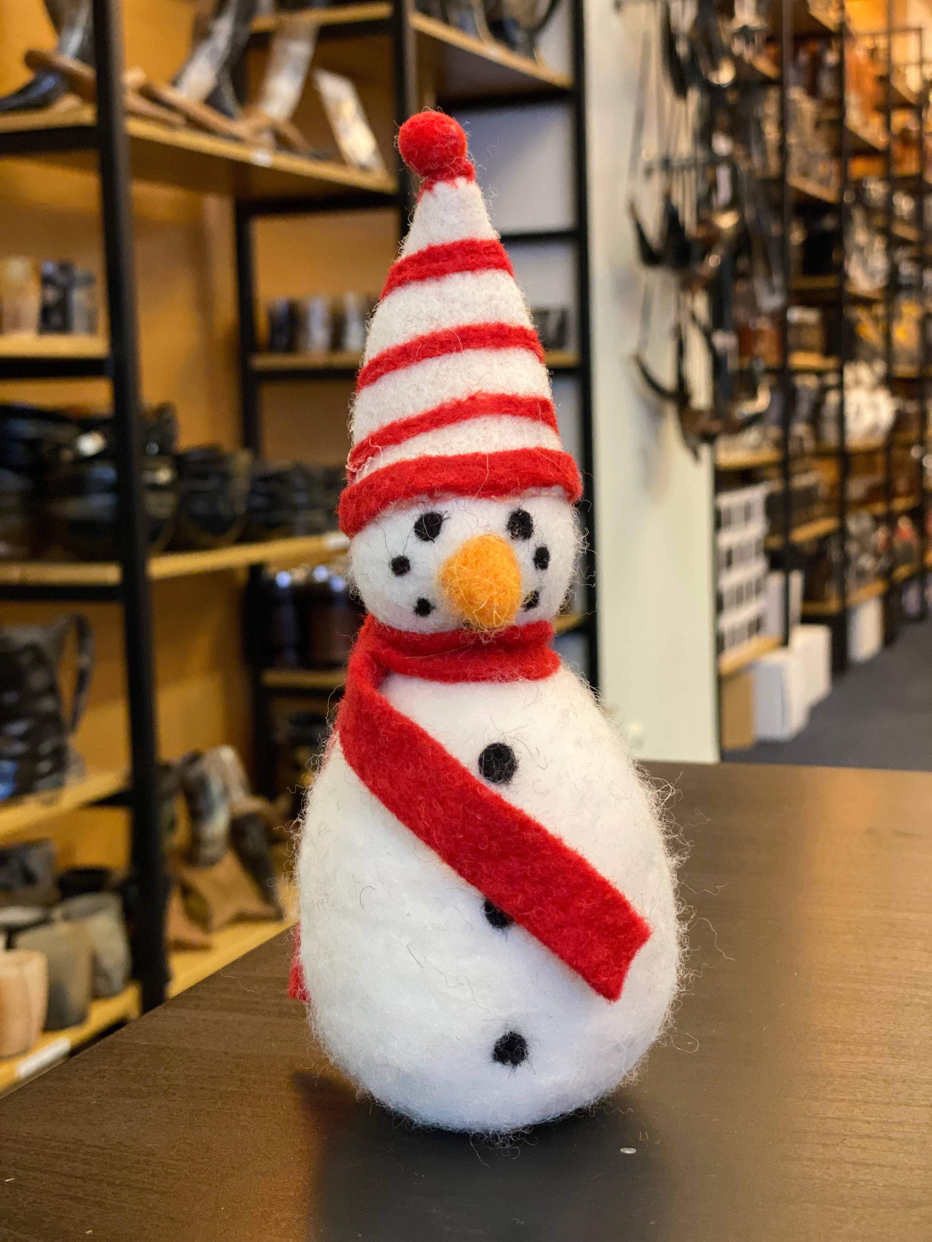 Felted wool snowman 
