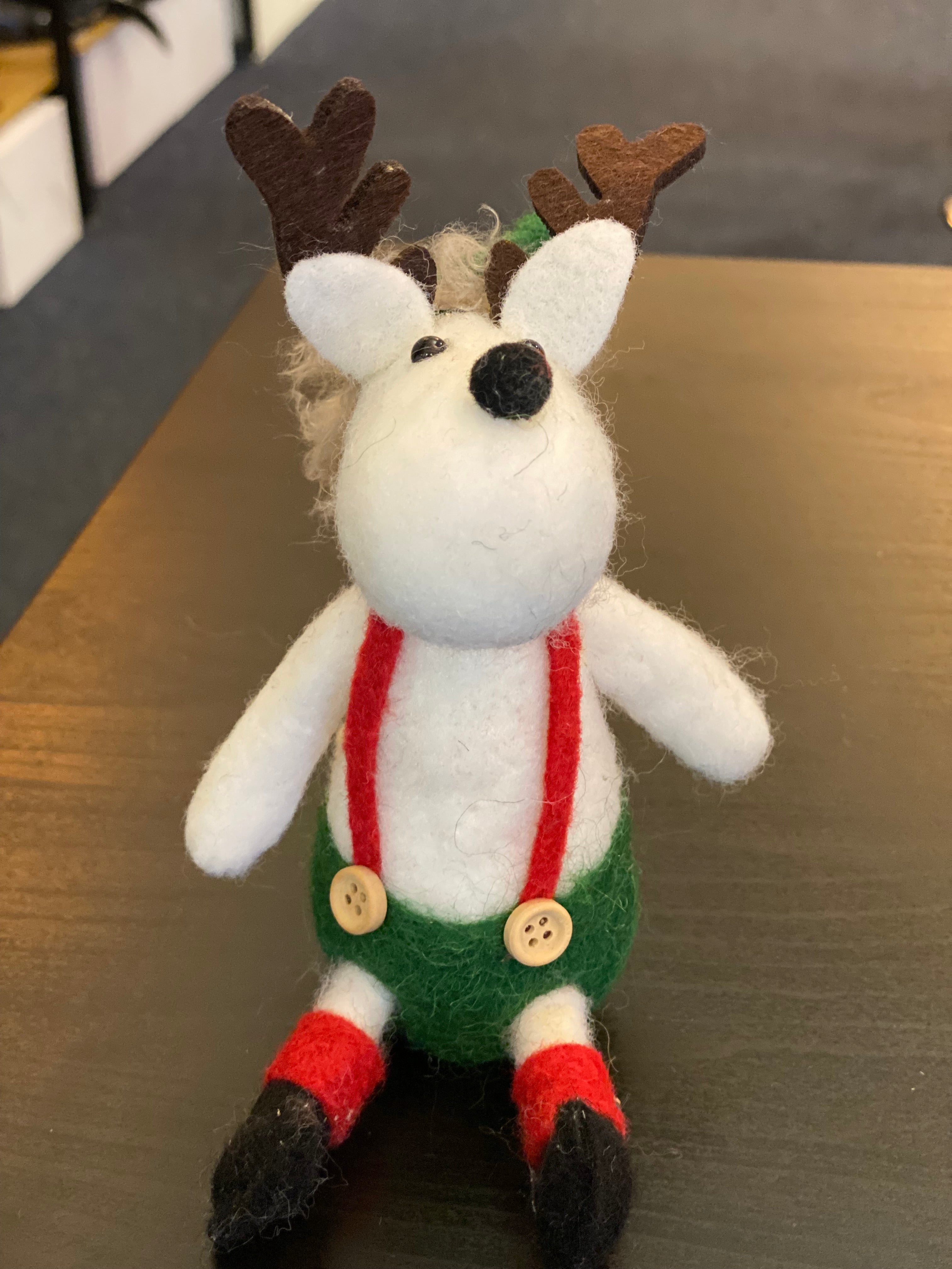 Felted wool reindeer 