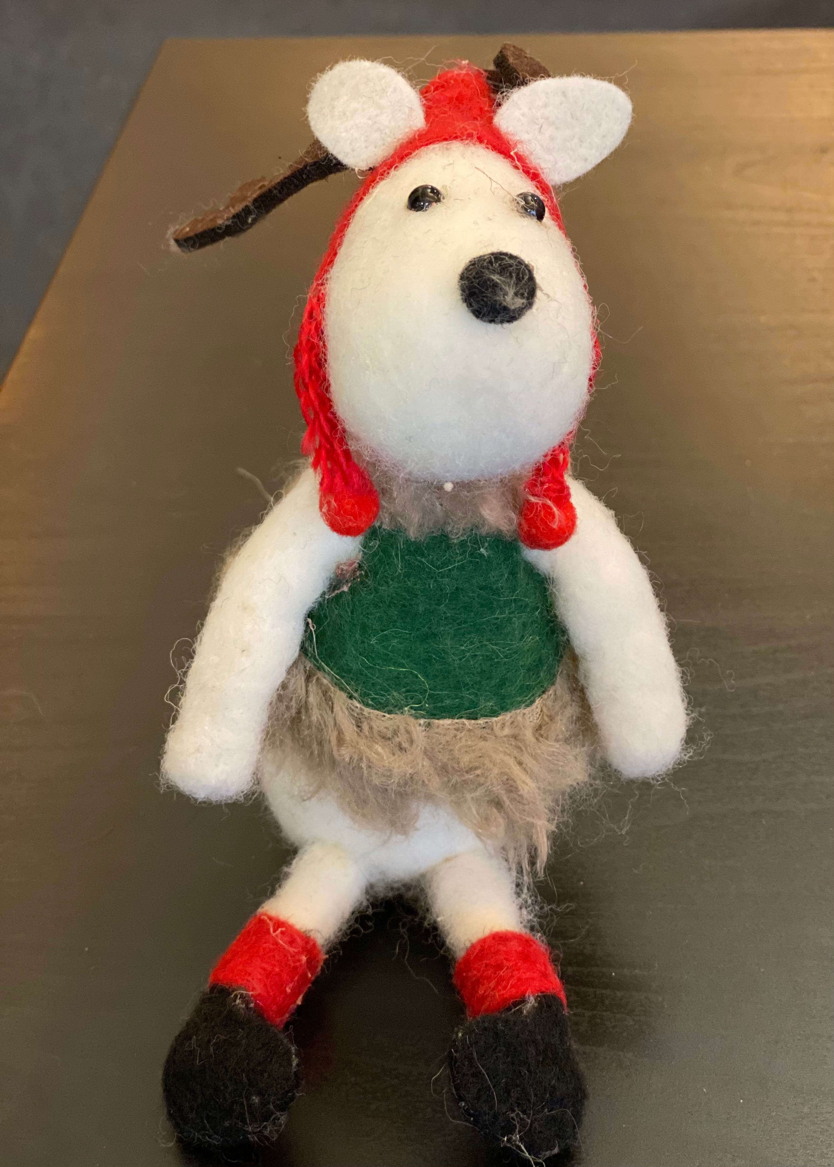 Felted wool reindeer 