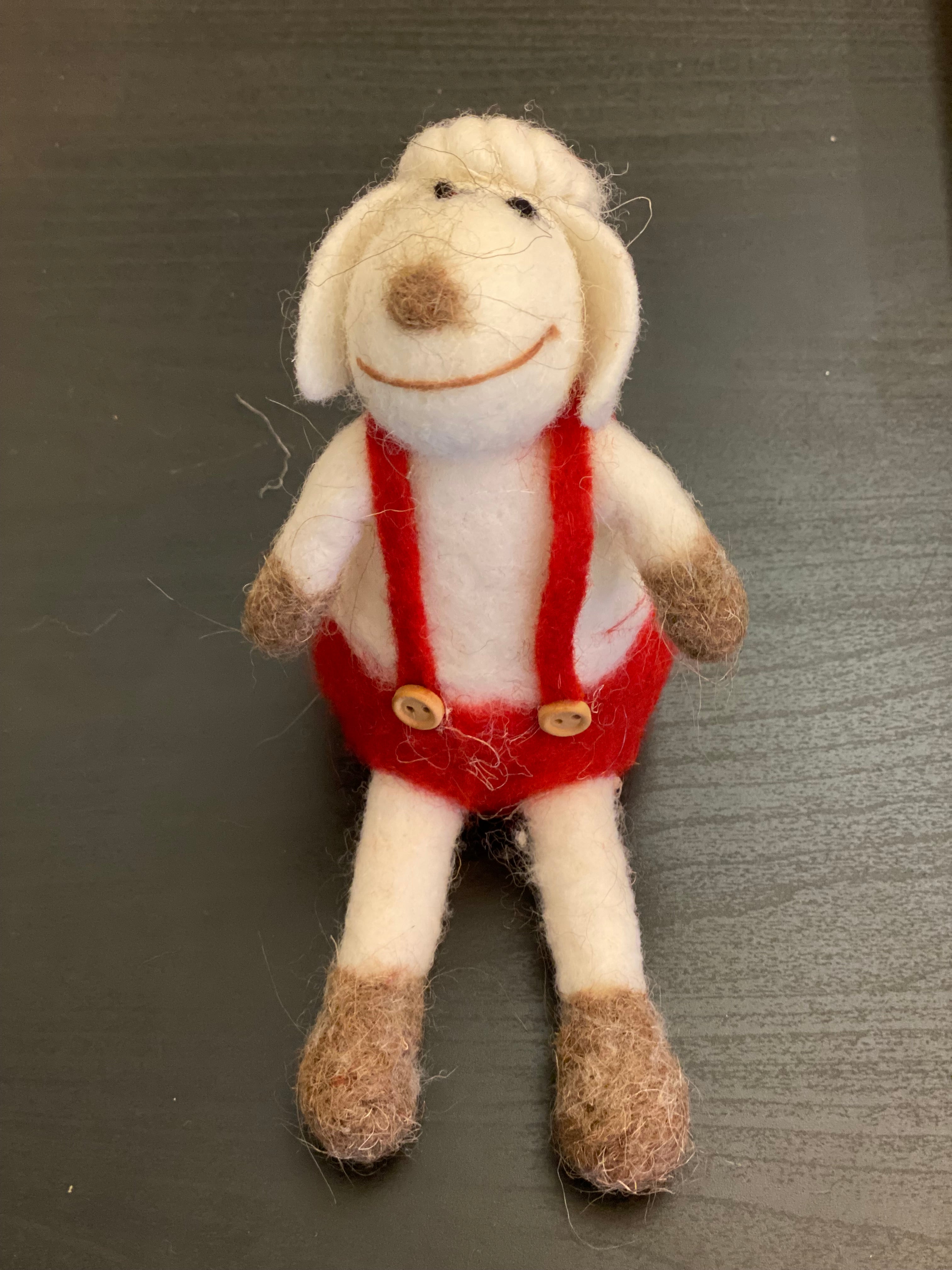 Felted wool sheep 