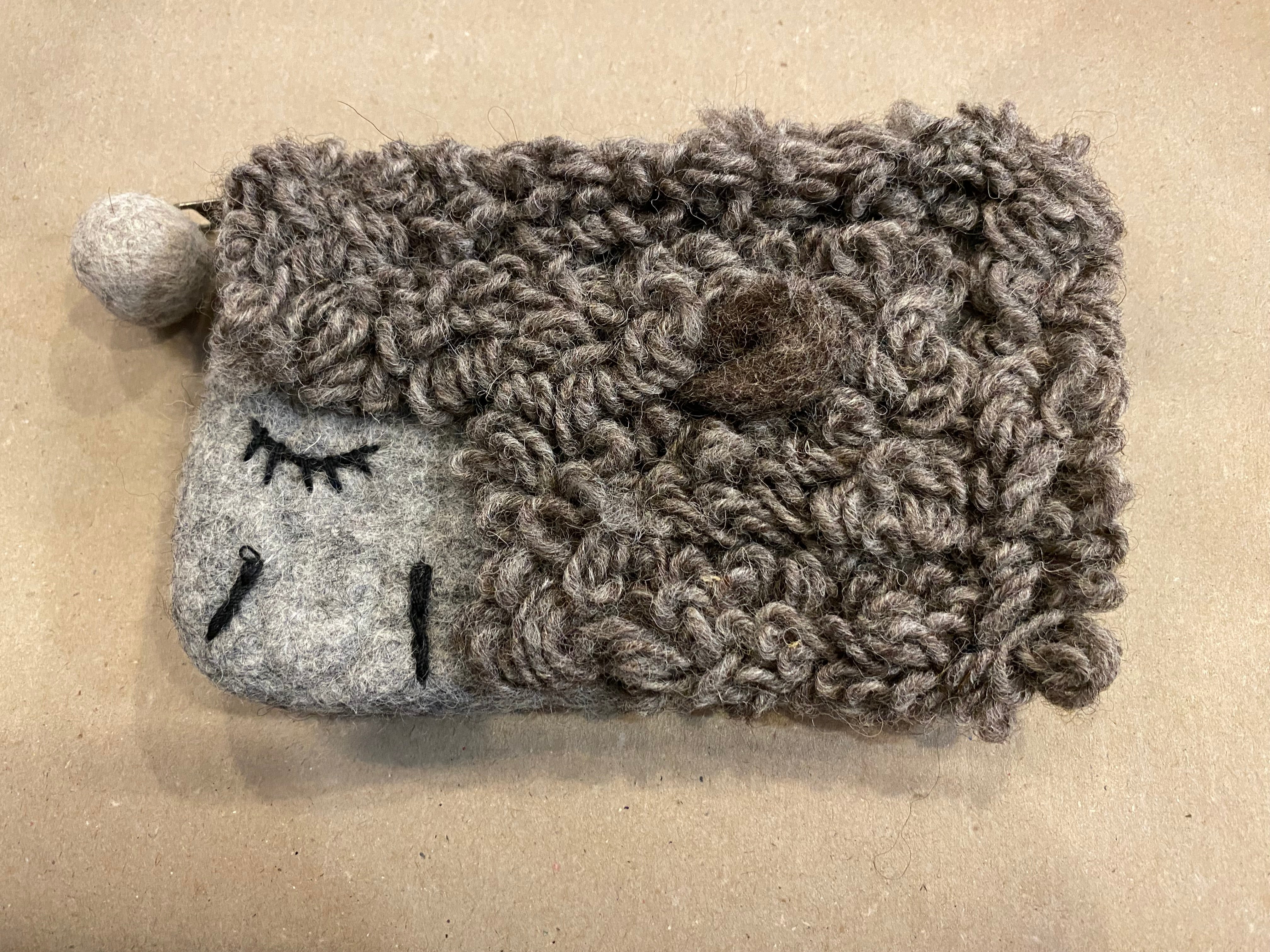 Felted wool small bag with different variants