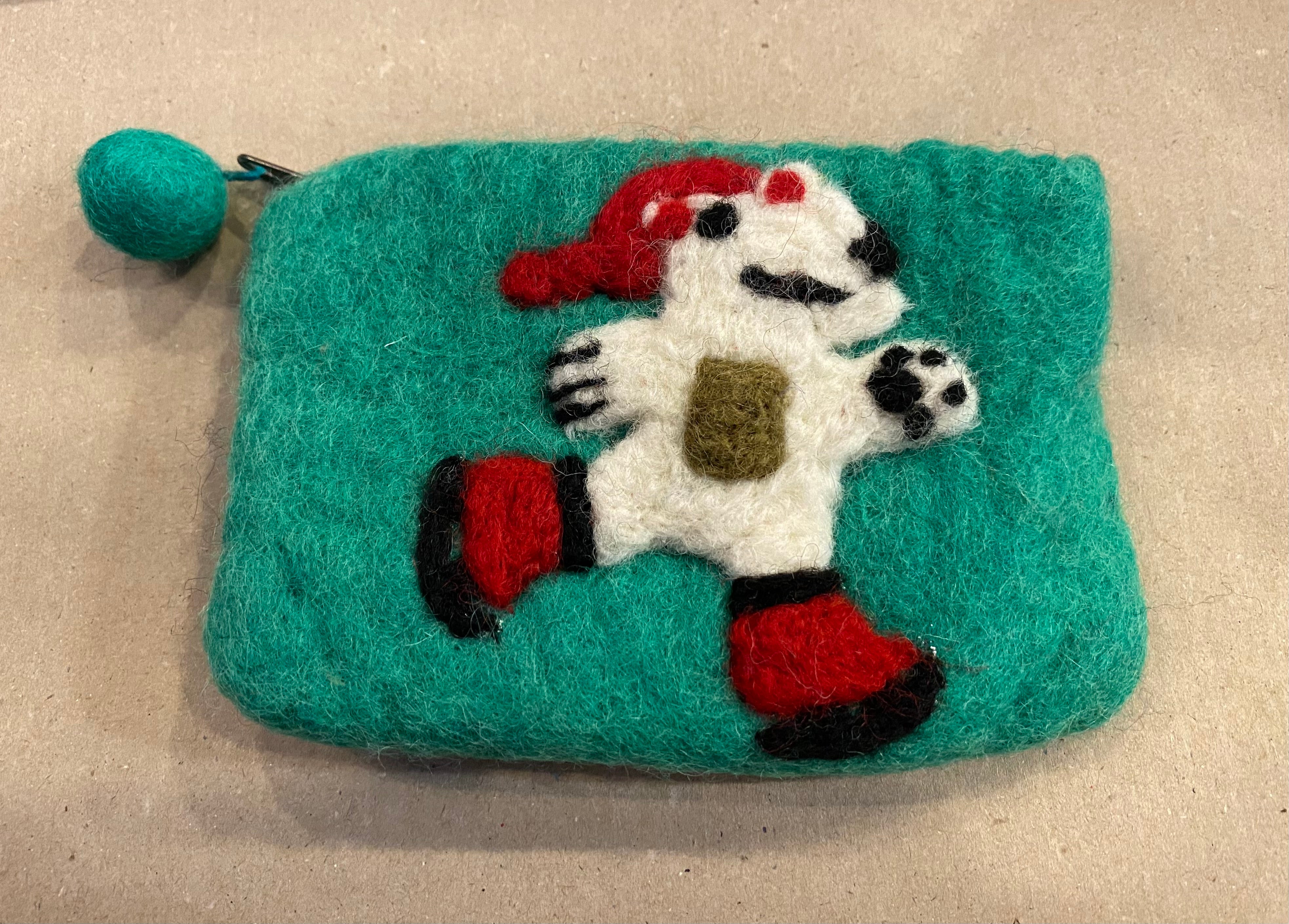 Felted wool small bag with different variants