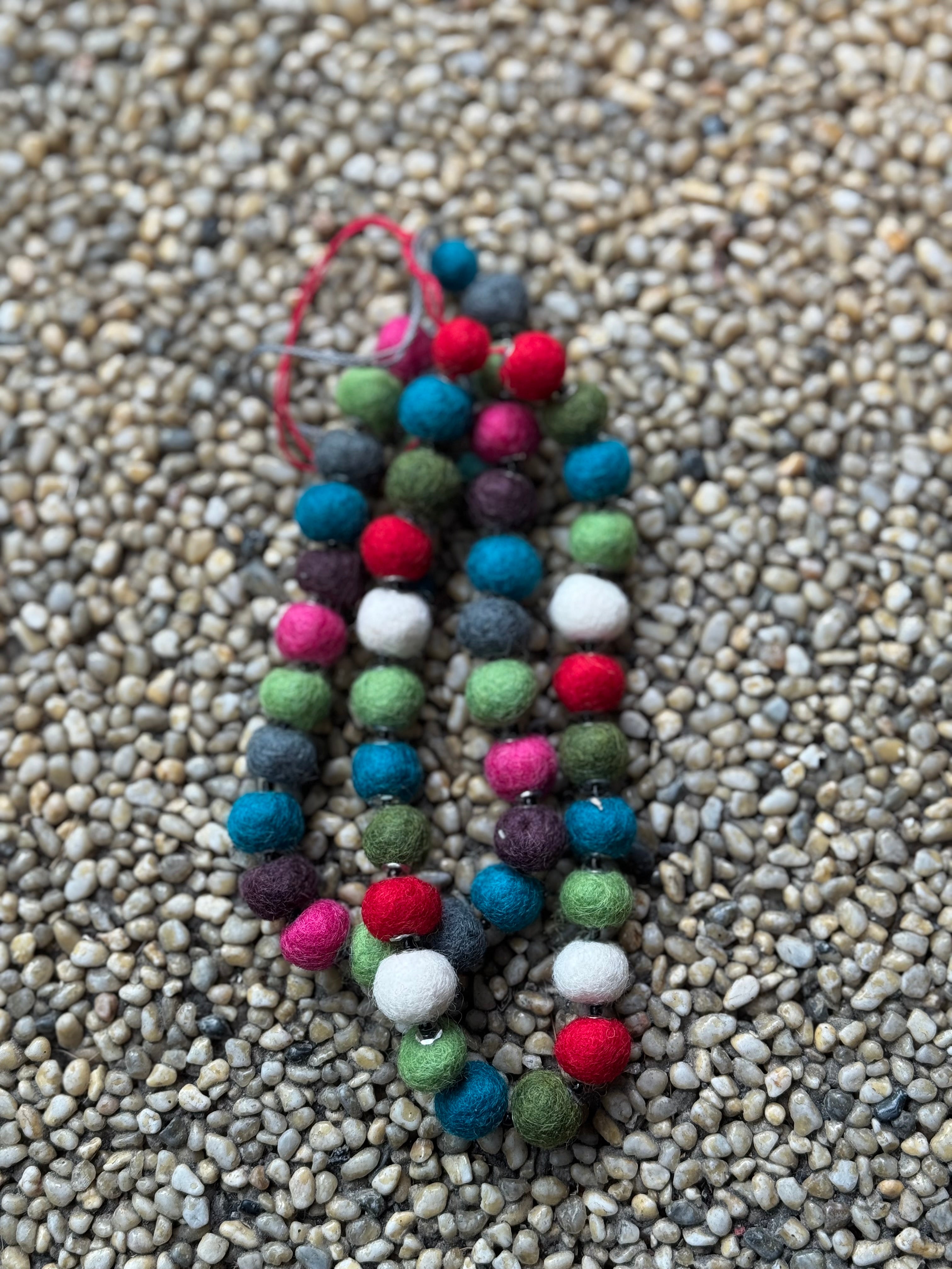 wool necklace