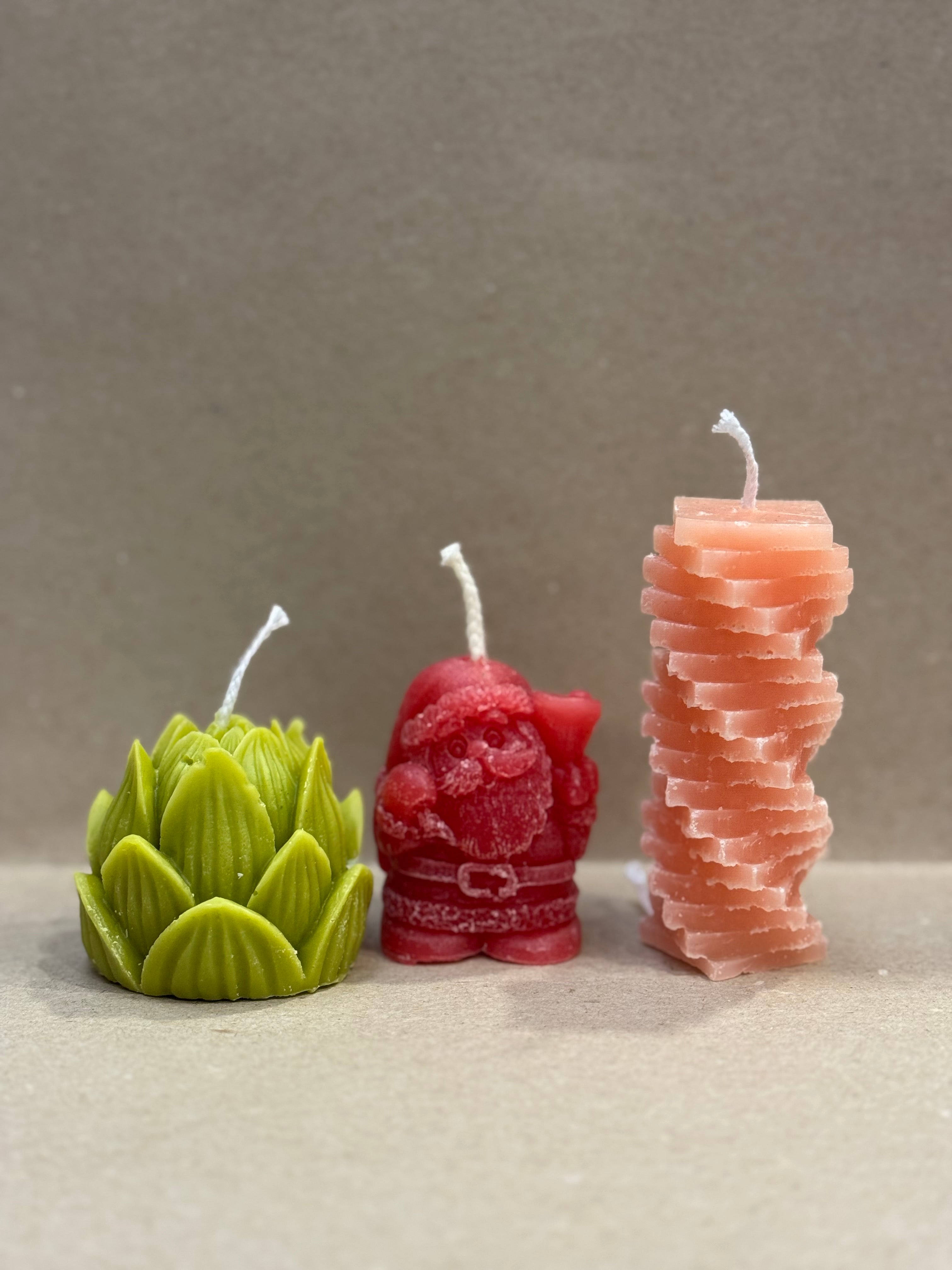 Candle with different designs