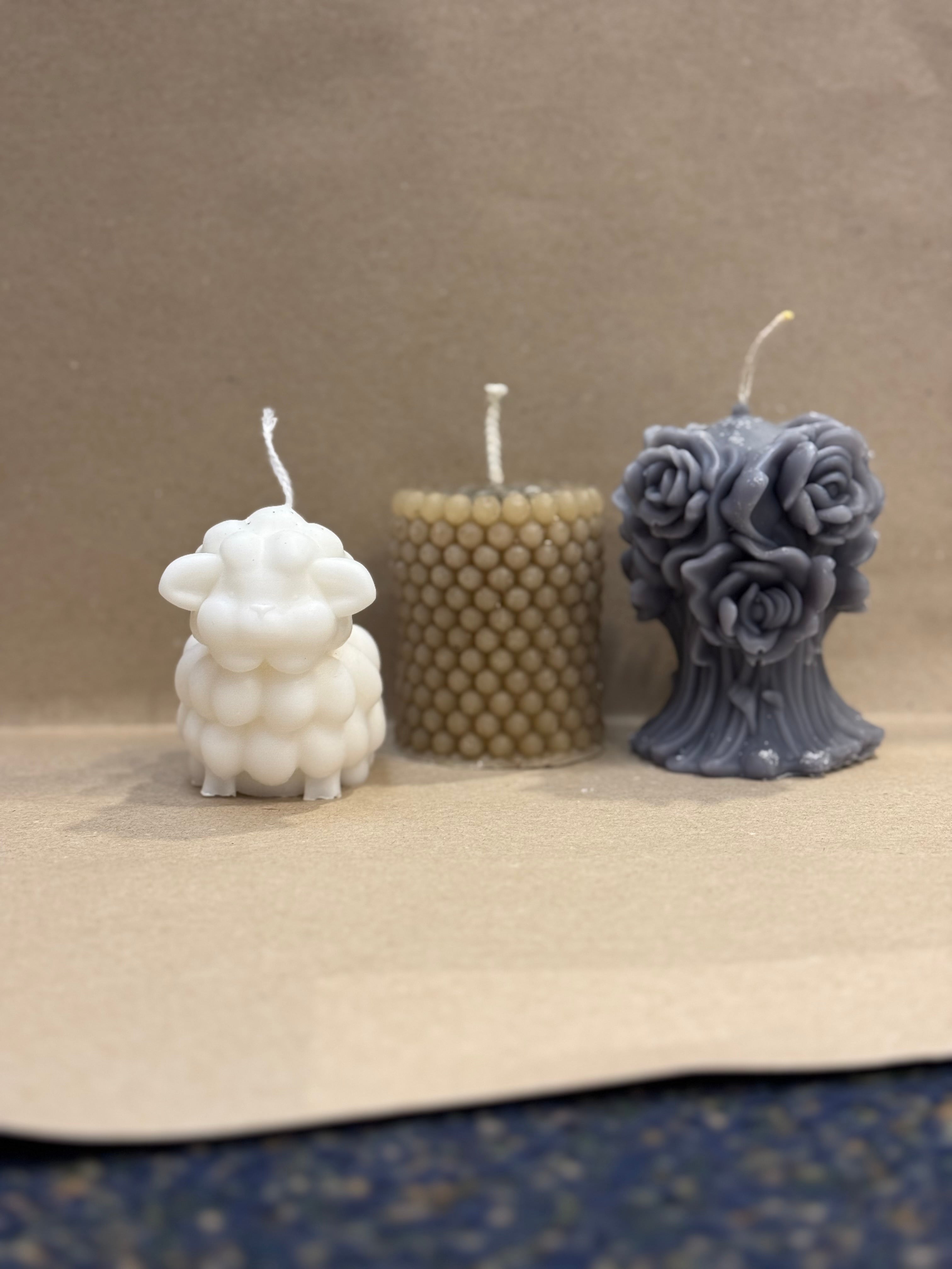 Candle with different designs
