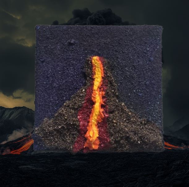 Lava sand painting by Barbara