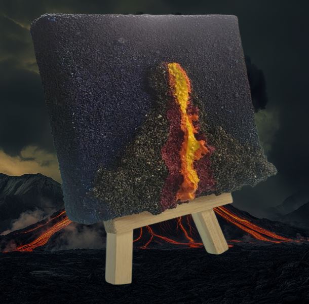 Lava sand painting by Barbara