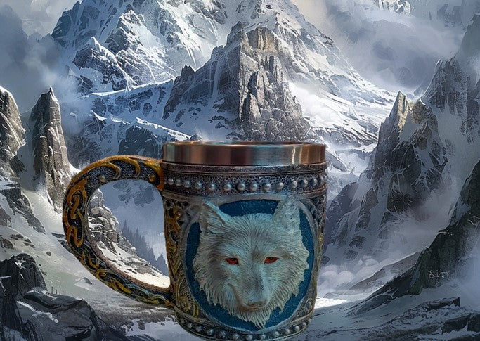 White Wolf Guardian Mug