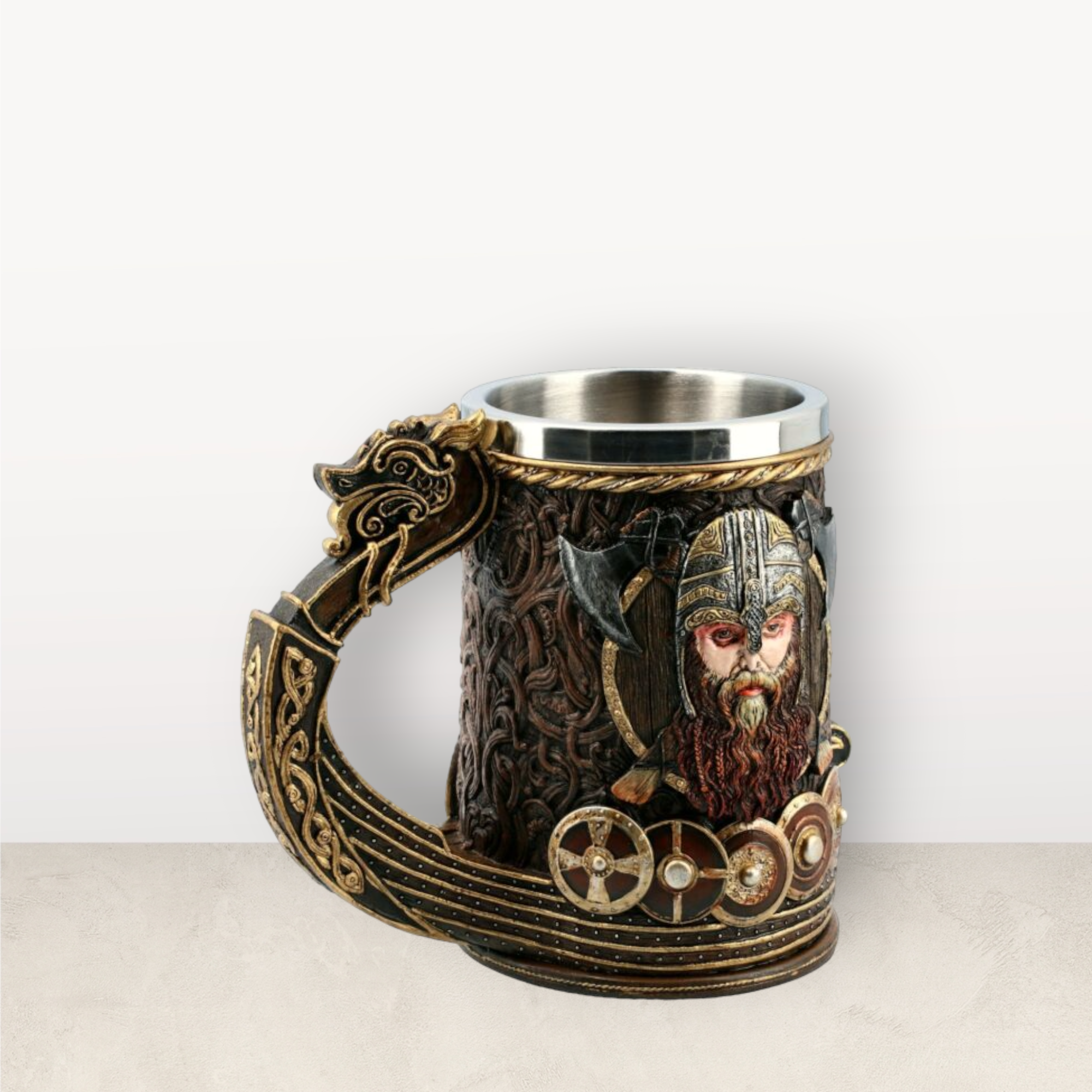 Carved Viking Mug