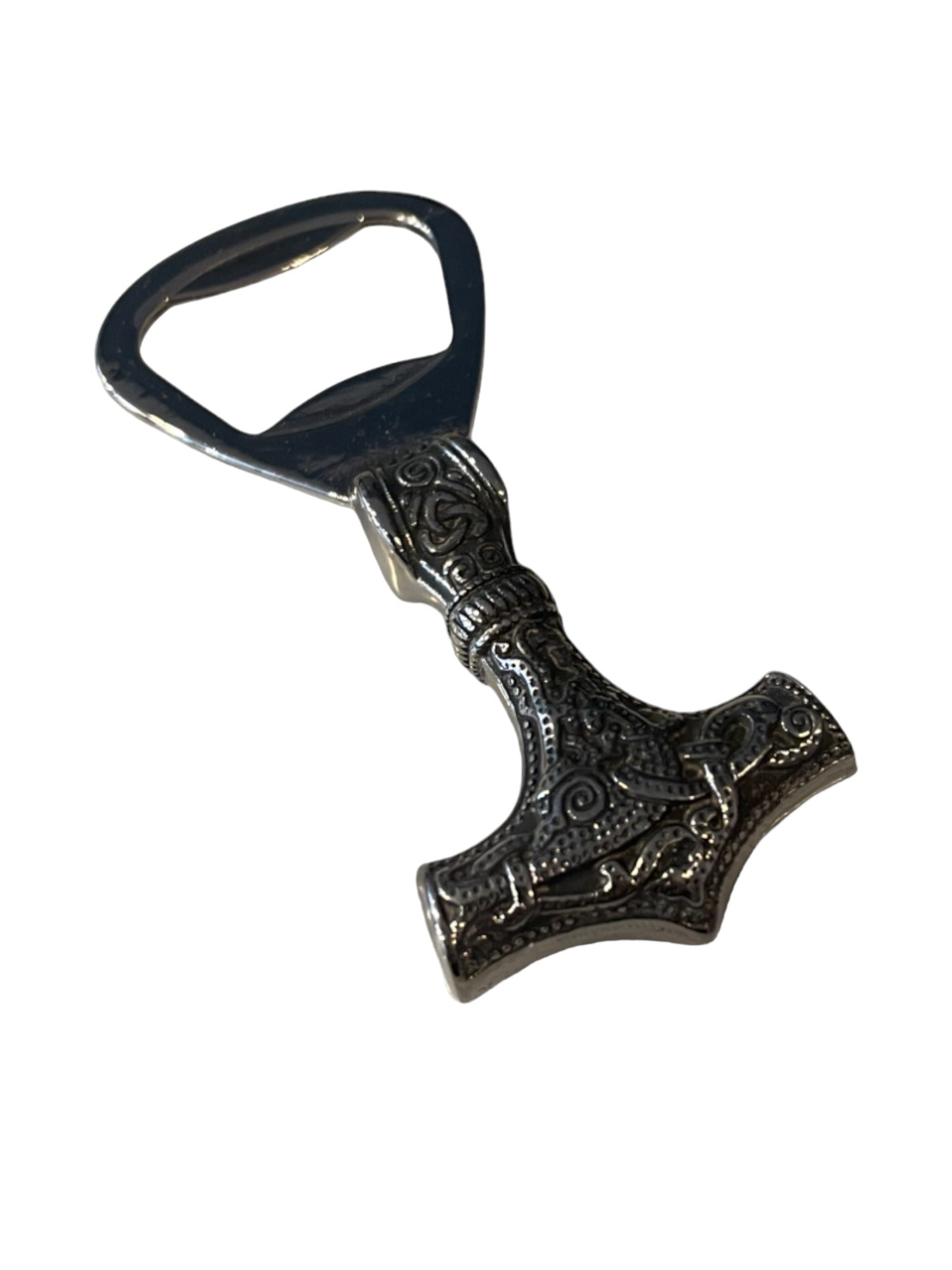 Metal Thor's hammer bottle opener