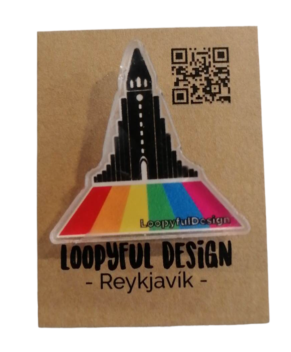 Rainbow street pin by Loopyful