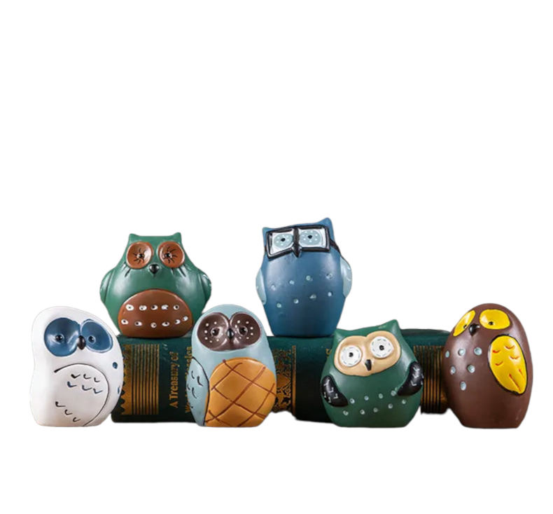 Decorative Ceramic Owl with Nordic Design