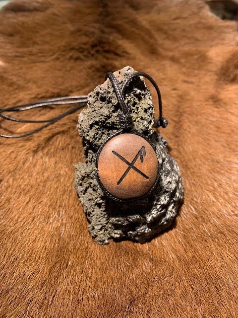 Rune Wooden Necklace