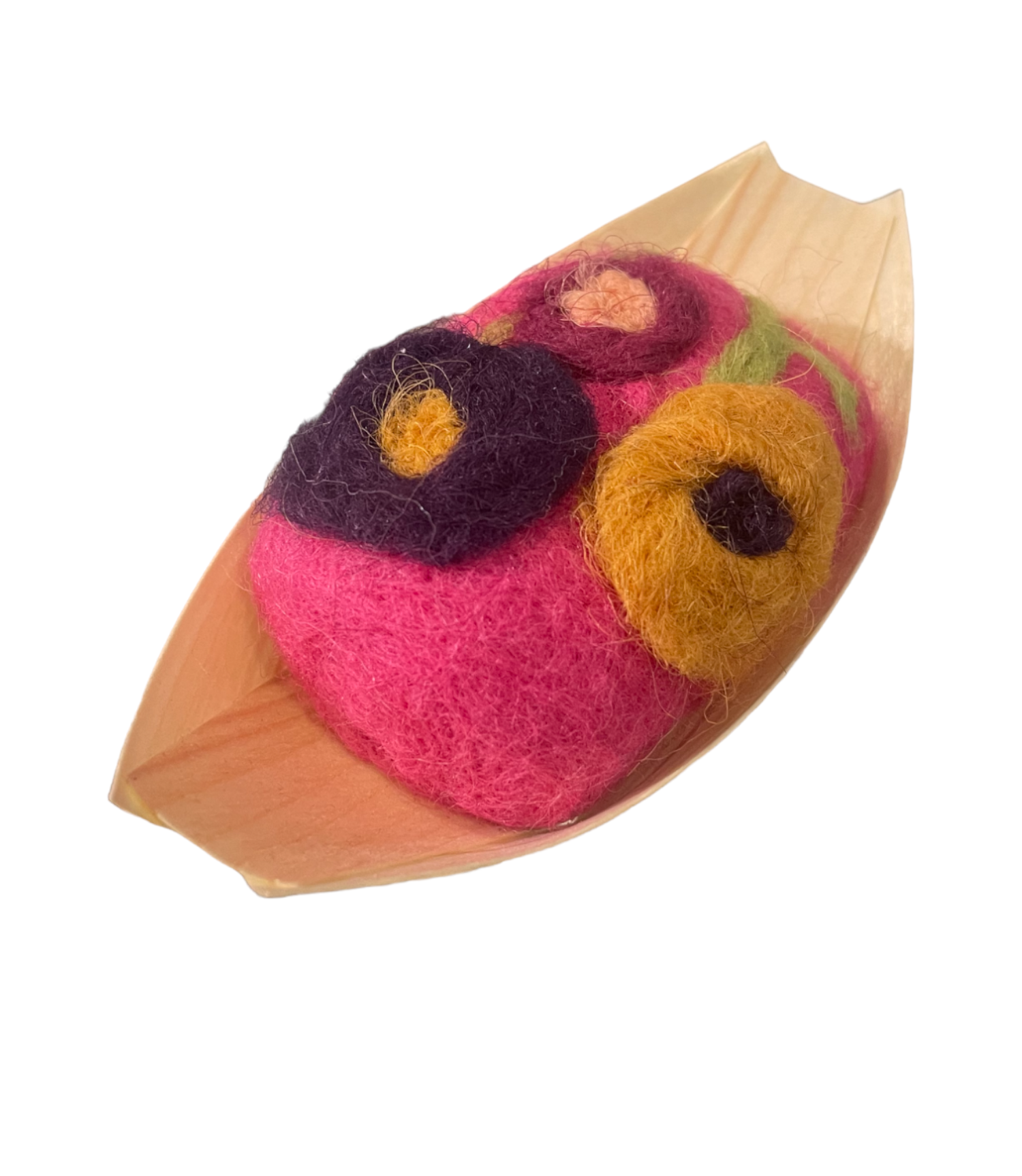 Handmade Flower Scented Soap Wrapped in a Felted Wool by Noami