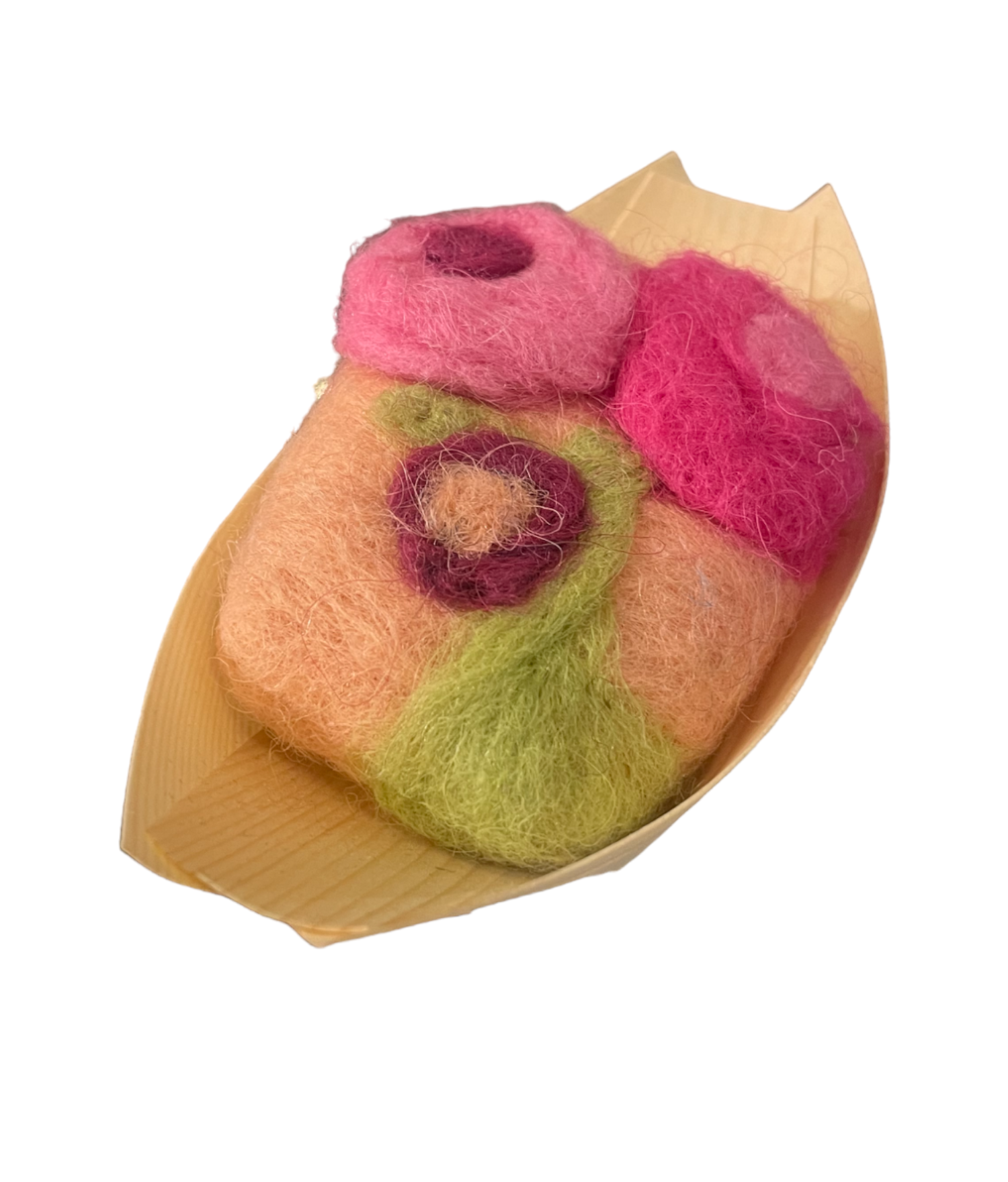 Handmade Flower Scented Soap Wrapped in a Felted Wool by Noami