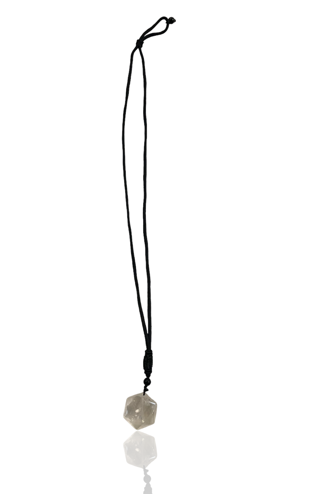 Hexagon Mineral Rope Necklace