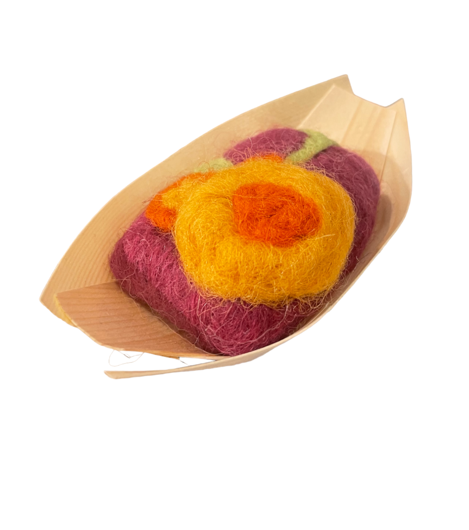 Handmade Flower Scented Soap Wrapped in a Felted Wool by Noami