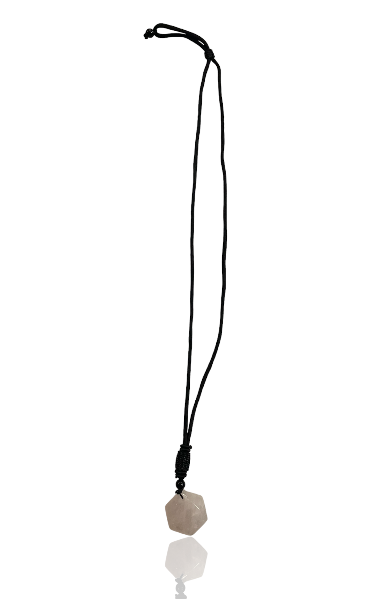 Hexagon Mineral Rope Necklace