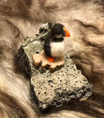 Handmade Woolen Puffin by Skarpi