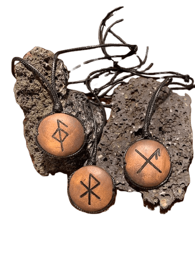 Rune Wooden Necklace